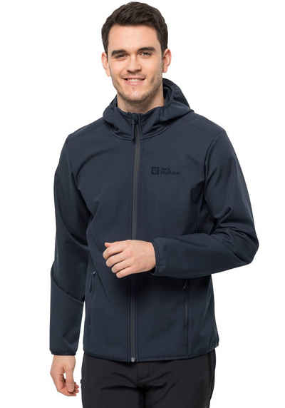 Jack Wolfskin Softshelljacke BORNBERG HOODY M winddicht, wasserabweisend