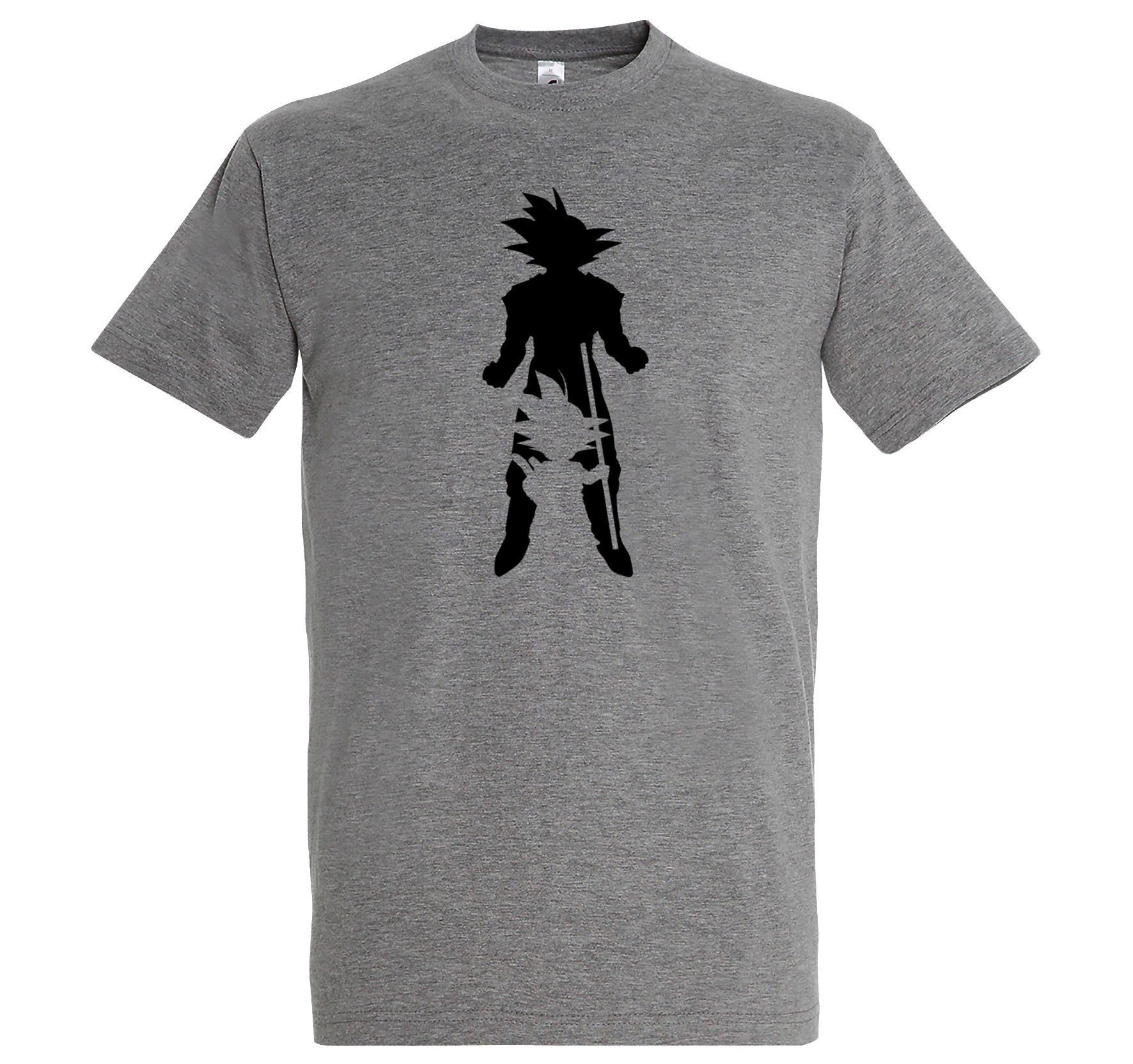 Youth Designz T-Shirt Super Goku Herren Shirt mit trendigem Frontprint Grau