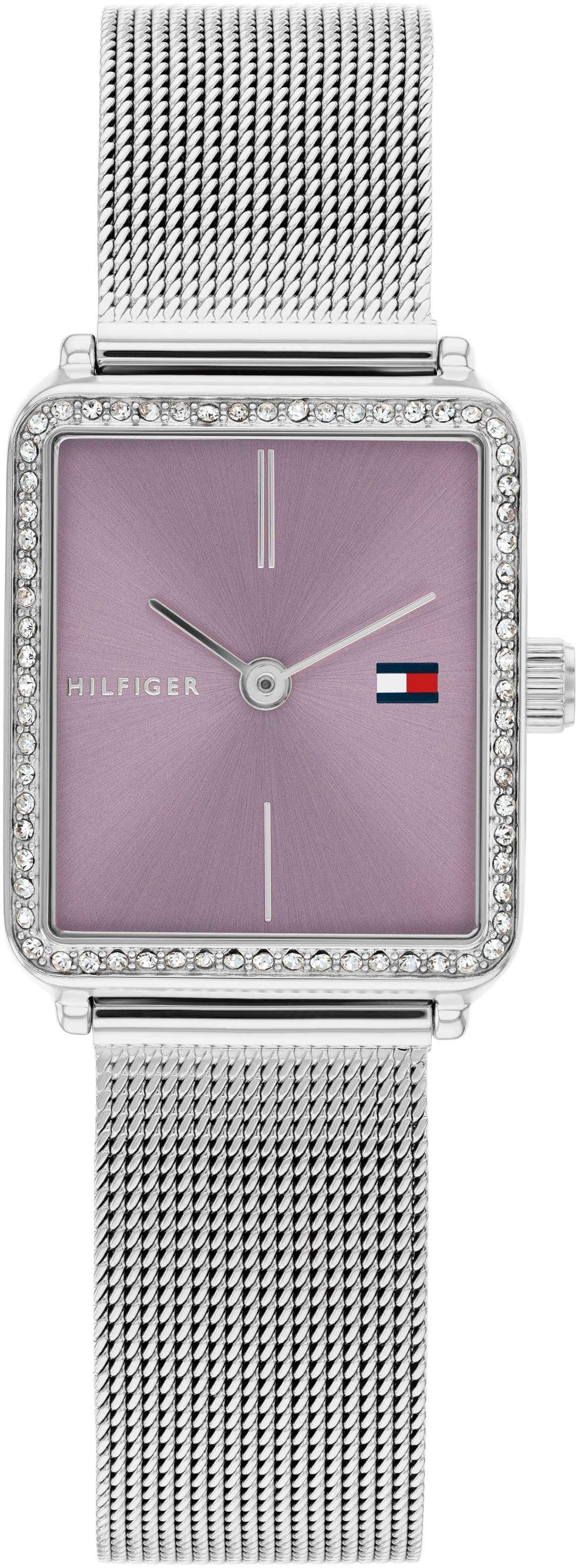 Tommy Hilfiger Quarzuhr TEA TANK 1782790, Armbanduhr, Damenuhr, Edelstahlar günstig online kaufen