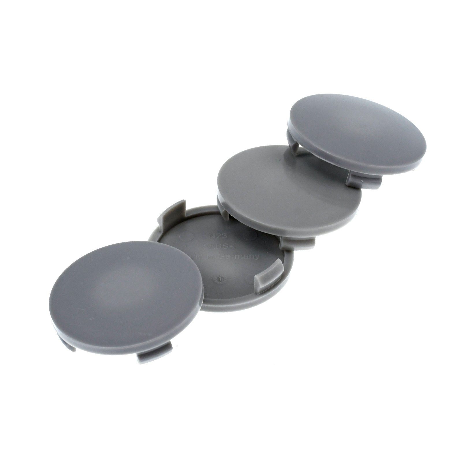 BRANDT AUTOMOTIVE Wheel Cover 4x 60mm Hub Caps Grey Domed for Alutec Rial Anzio