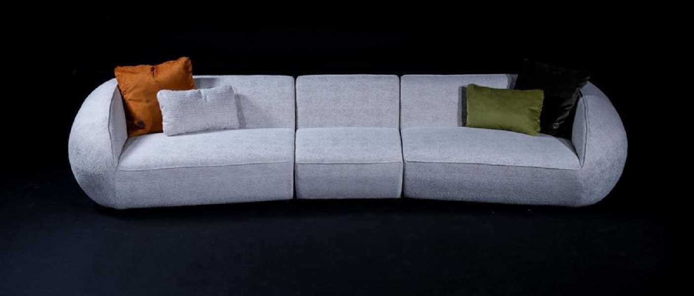 Xlmoebel Big-Sofa Sechssitzer Wohncouch aus hochwertigem Textil in zeitlosem Design, 1 Teile, Hergestellt in Europa