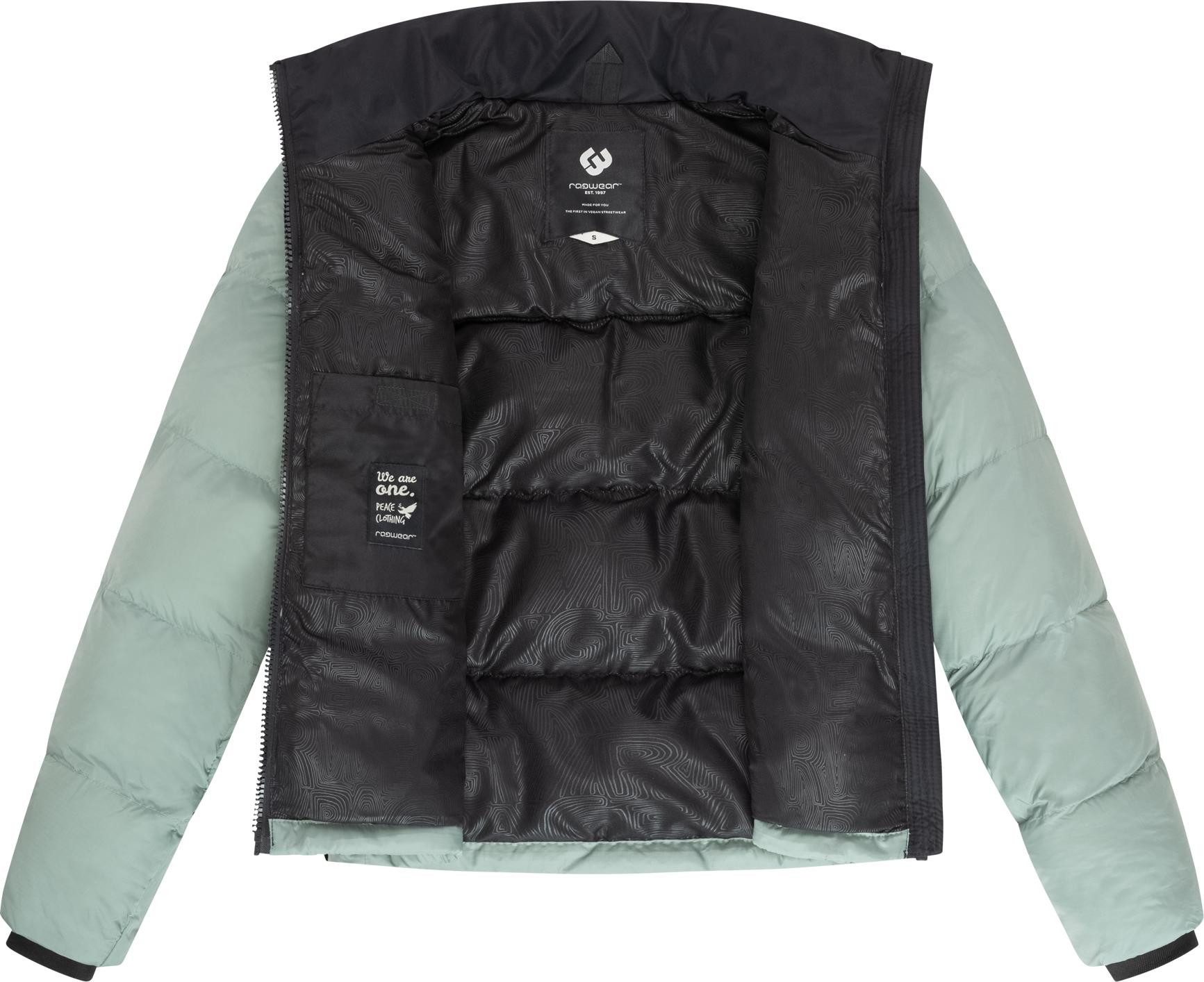 Ragwear Steppjacke Serah stylische Damen Winterjacke im Colourblocking-Design
