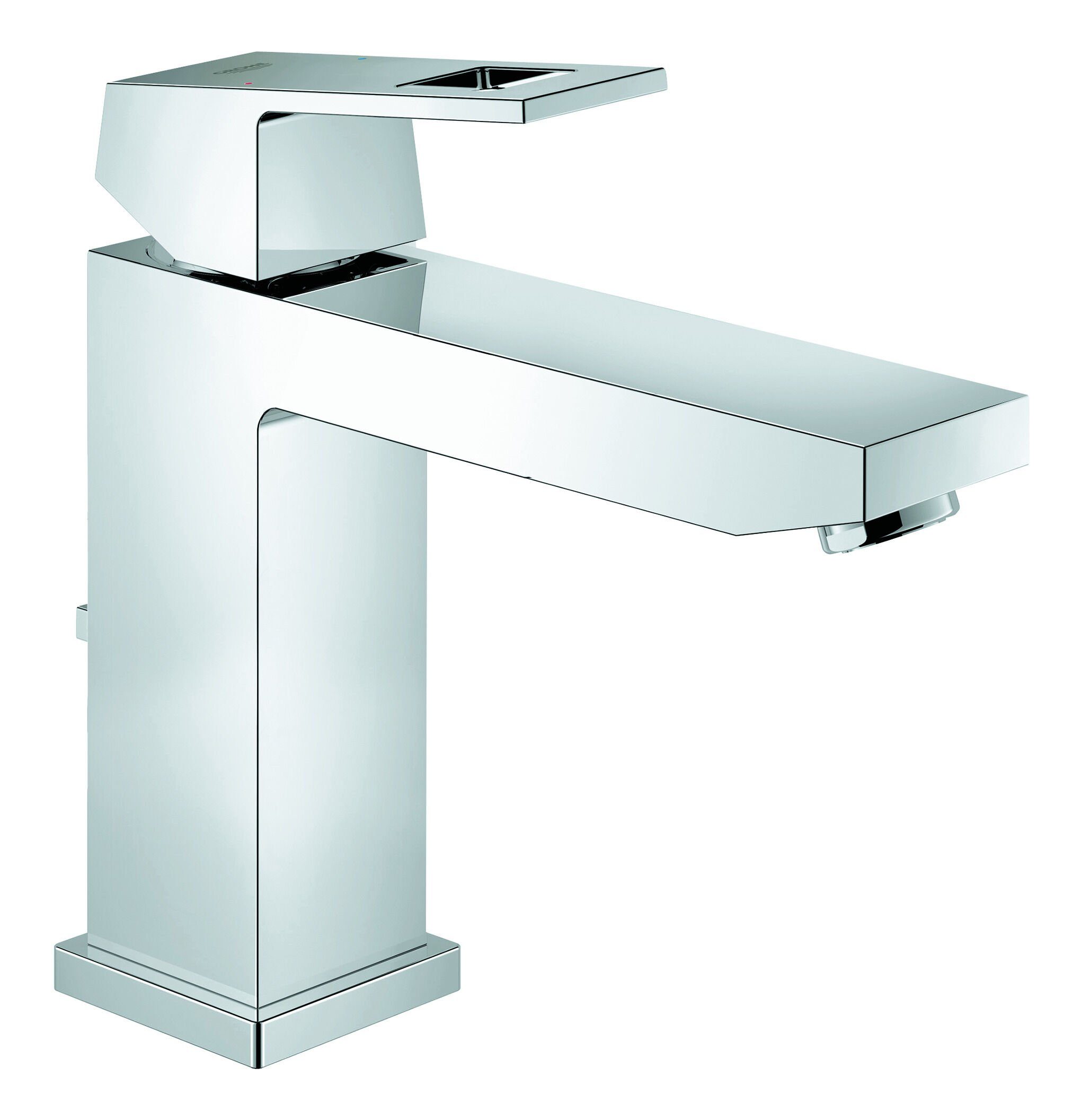 Grohe Waschtischarmatur Eurocube Einhand-Waschtischbatterie mit Zugstangen-Ablaufgarnitur M-Size