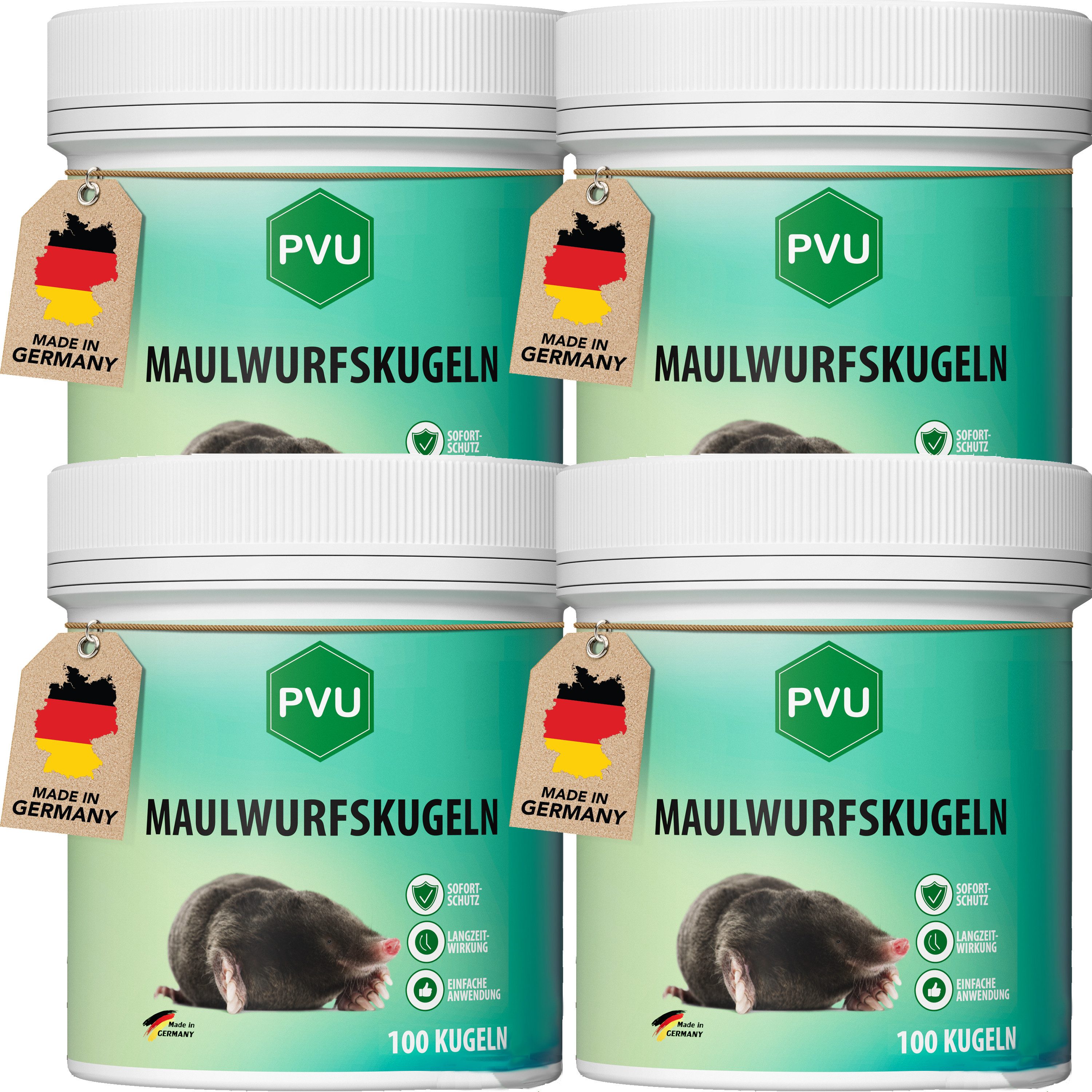 Vergrämungsmittel Maulwurfkugeln, Maulwürfe vertreiben, MADE IN GERMANY