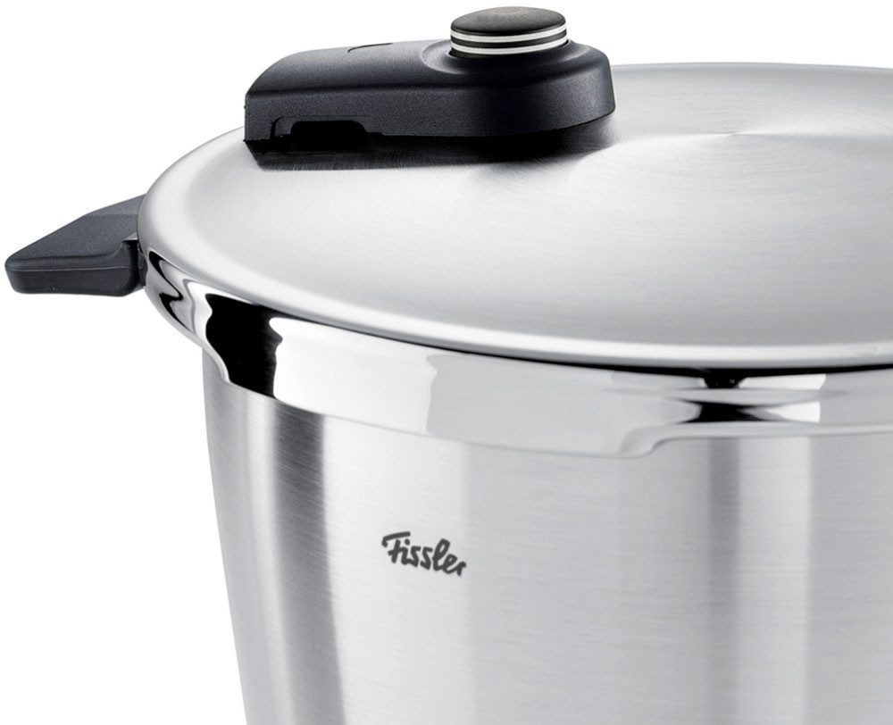 Fissler Schnellkochtopf Vitaquick® Premium Edelstahl Dampfkochtopf mit Dämpfeinsatz, Edelstahl 18/10 (3-tlg), Made in Germany, mit gelochtem Einsatz – Bild 5 von 5