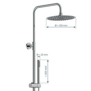 Schütte Brausegarnitur AQUADUCT, Höhe 120 cm, 1 Strahlart(en), höhenverstellbar 80-120 cm, Antikalk, wassersparend