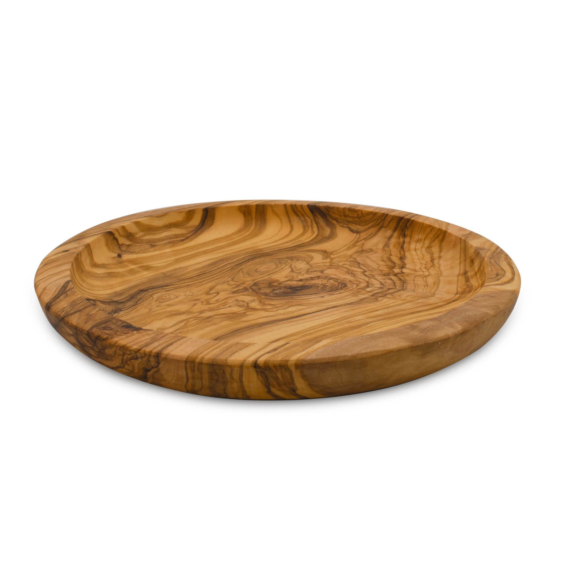 NATUREHOME Teller NATUREHOME Holz-Teller Olivenholz rund/eckig 20/26cm massiv nachhaltig, 100% Olivenholz