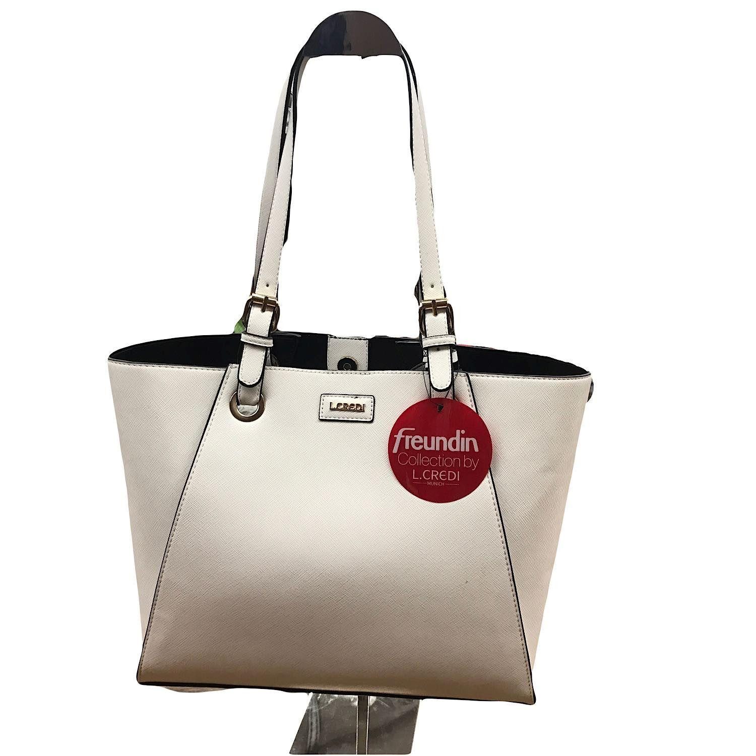 L. CREDI Handtasche L.Credi Handtasche Weiß Modell Freundin
