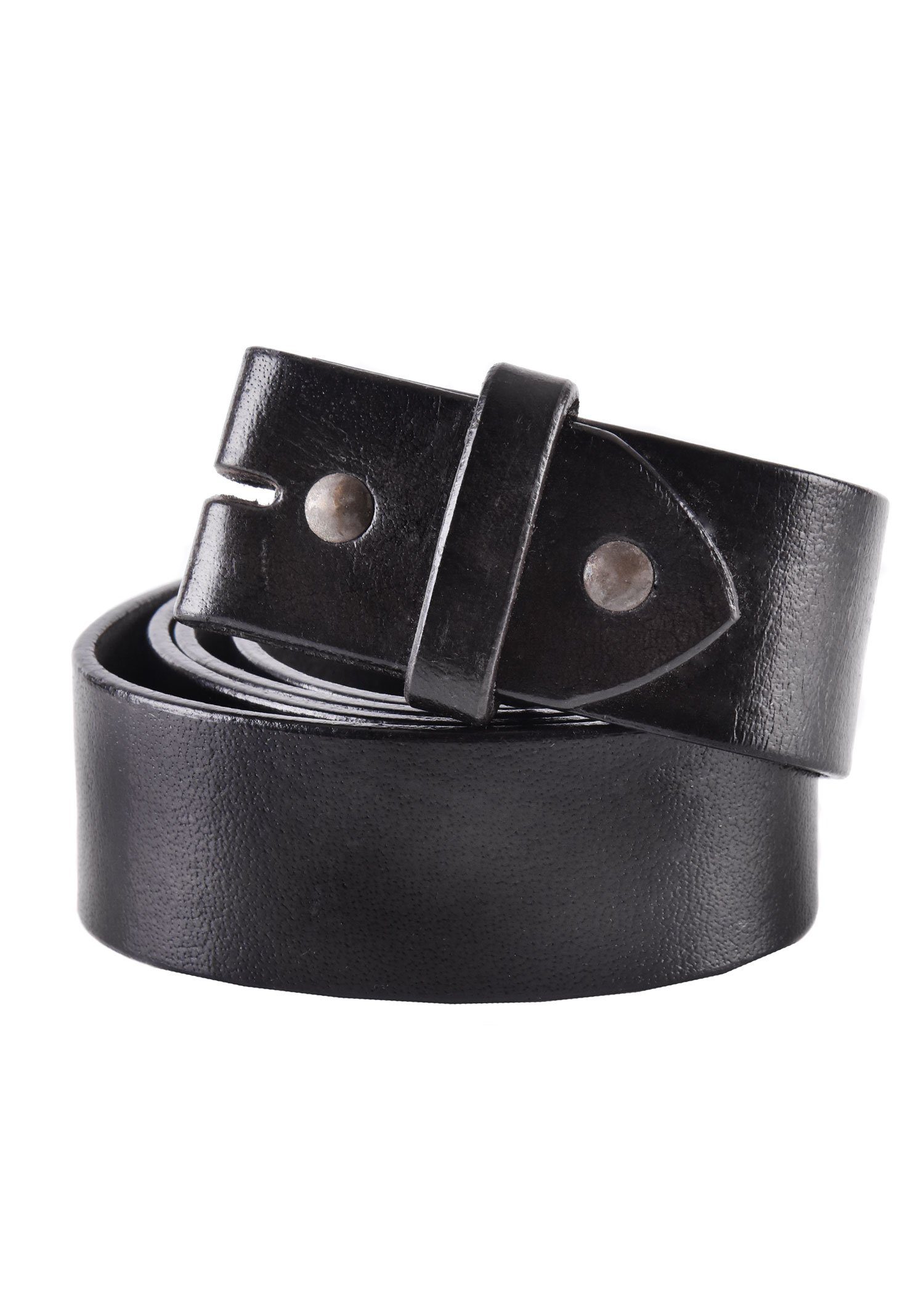 Battle Merchant Ritter-Kostüm Gürtelrohling schwarz, aus Leder