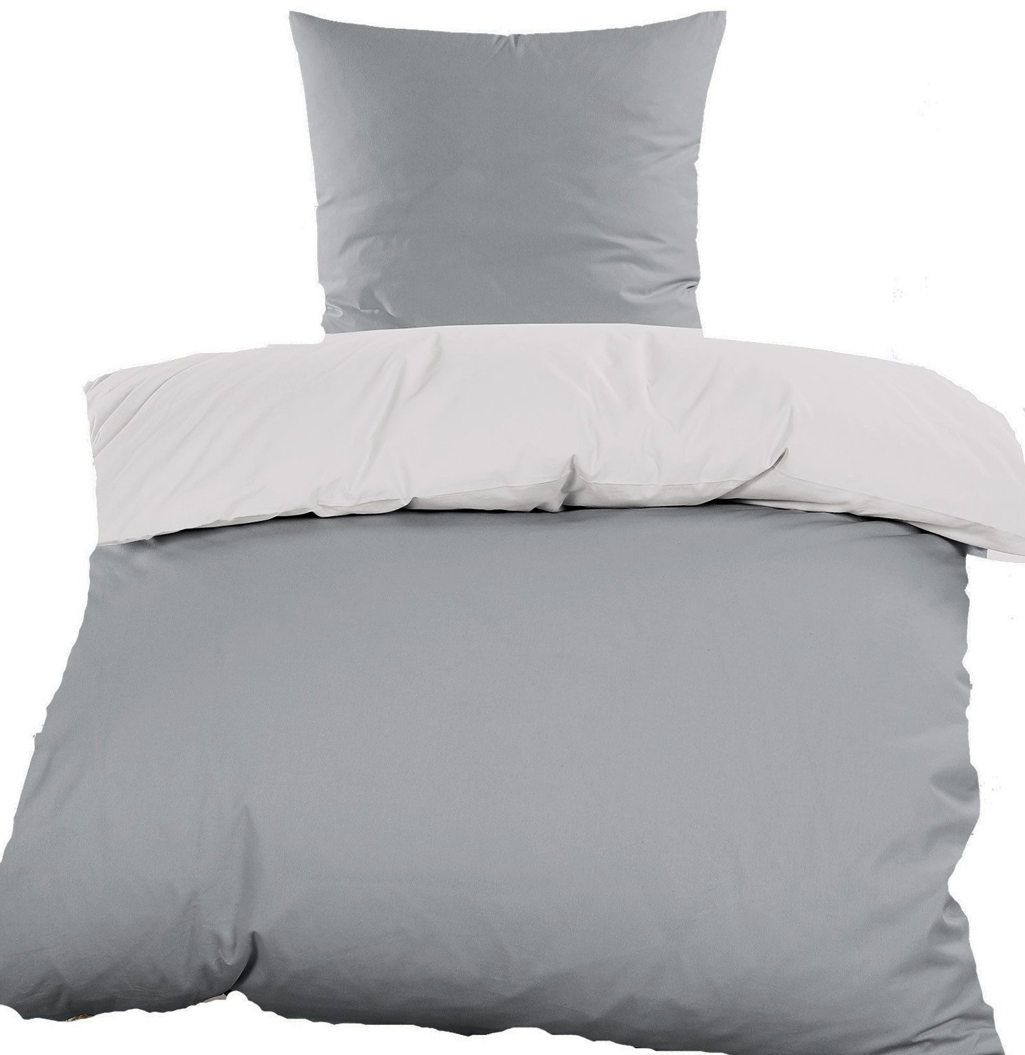 KH-Haushaltshandel Bettwäsche 2-tlg. Satin Baumwoll Bettwäsche, günstig online kaufen