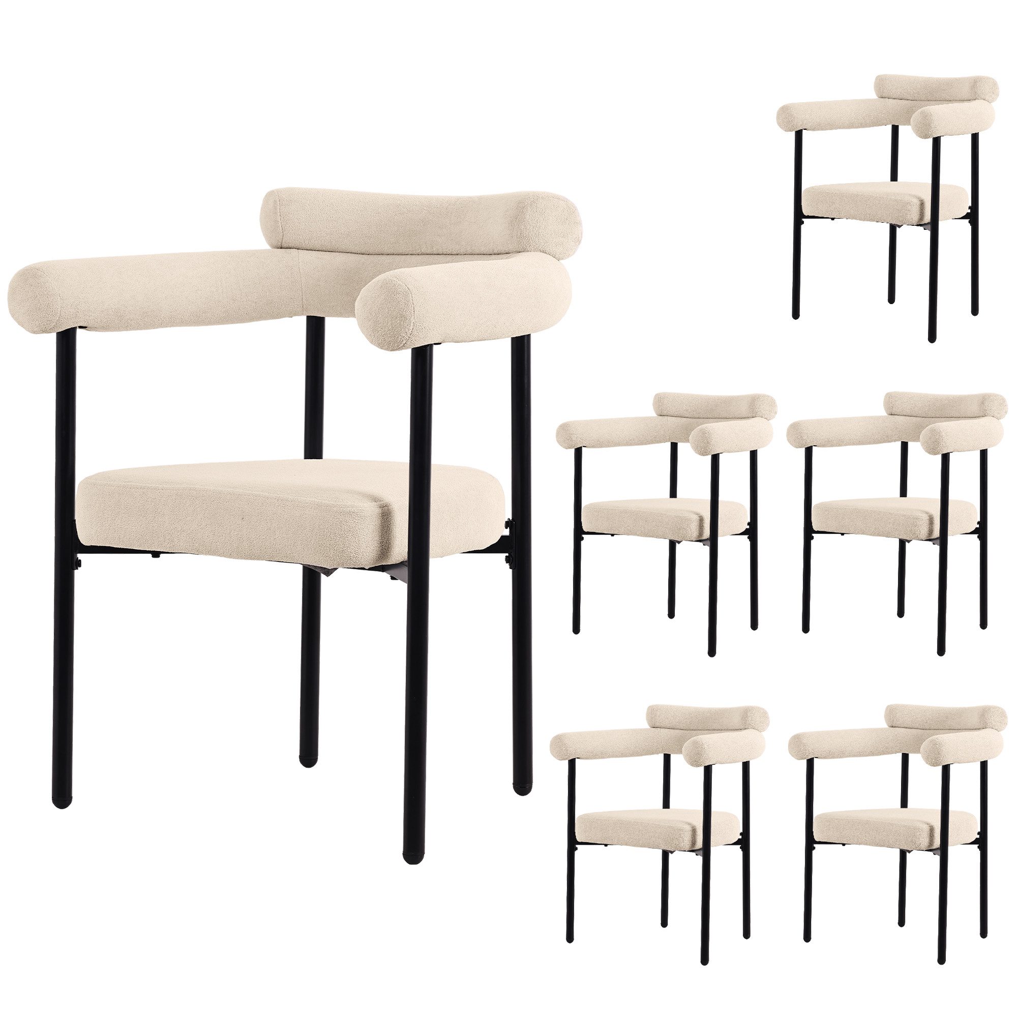 HAUSS SPOLE Esszimmerstuhl 6er Set bequeme günstig online kaufen