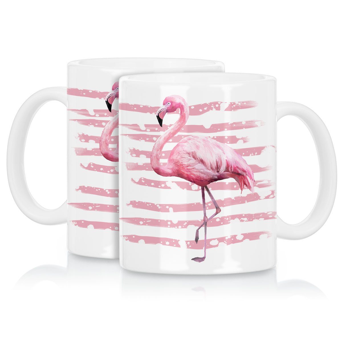 Tasse, becher Flamingos style3 hawaii hipster karibik schwul Keramik, rosa zoo strand Pink kaffee lgbt Motivtasse