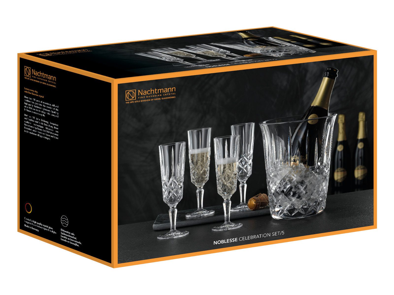 Nachtmann Gläser-Set Noblesse Celebration Set 5tlg., Kristallglas, Celebration Set/5 7521/5tlg Noblesse