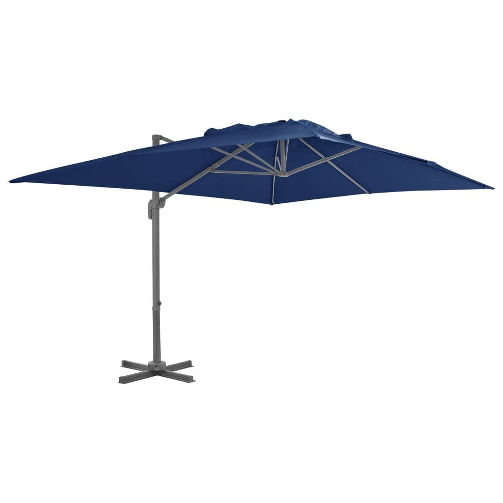 vidaXL Sonnenschirm Ampelschirm mit Aluminium-Mast 4x3 m Azurblau