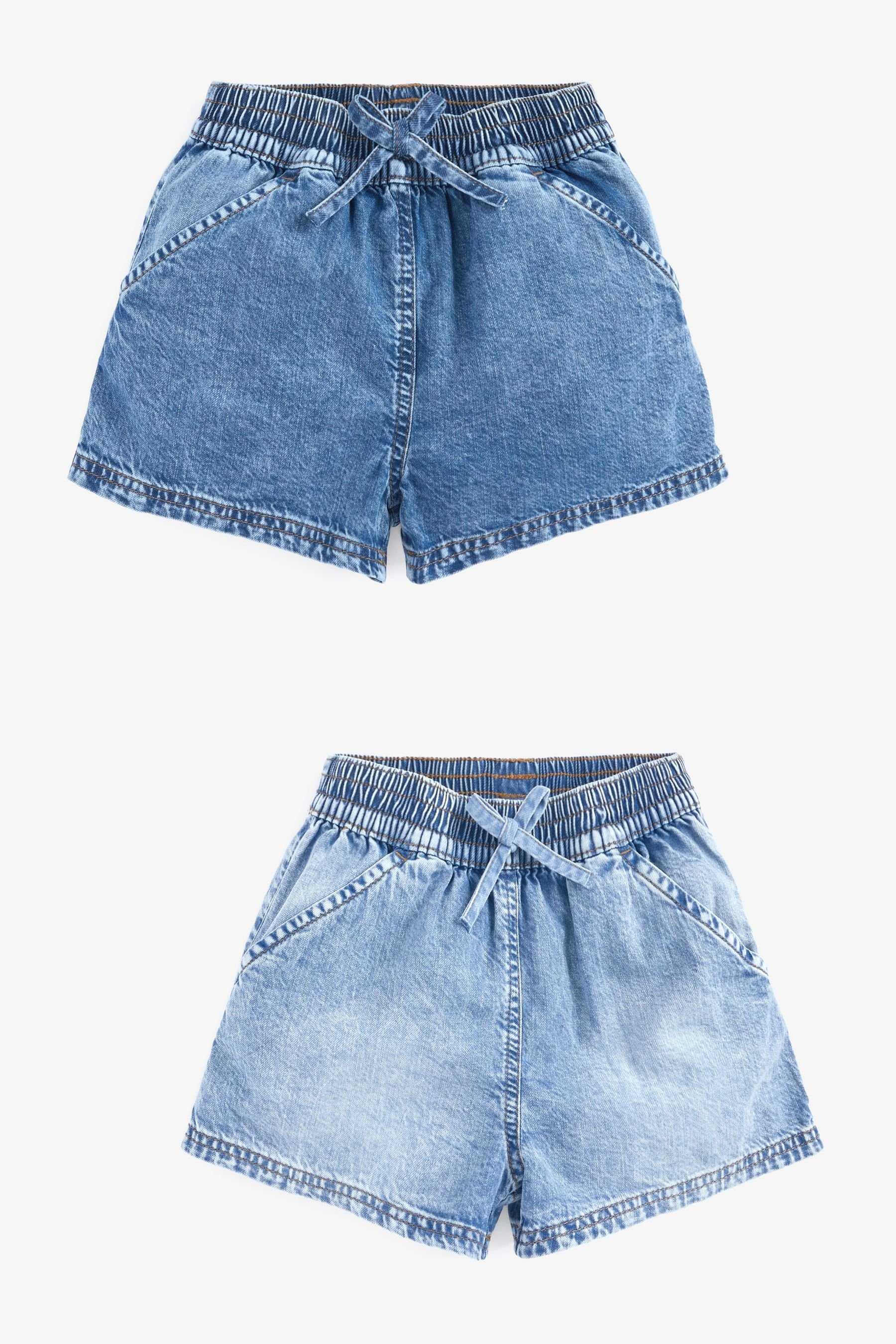 Jeansshorts im (2-tlg) 2er-Pack Next Denim-Shorts