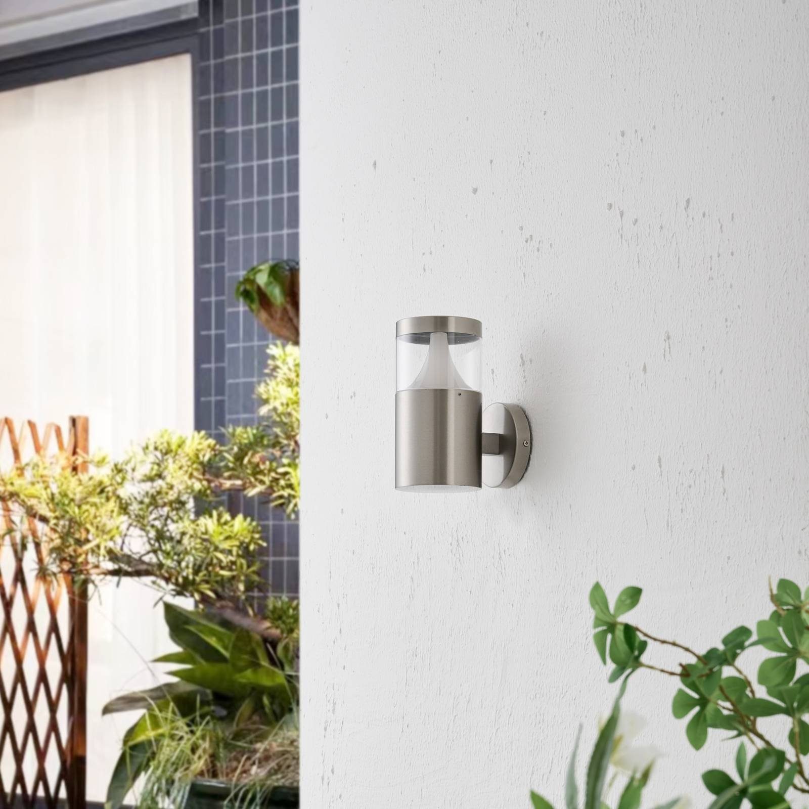 Arcchio Außen-Wandleuchte Rudolfine, Edelstahl Alu IP54, 1 x 5 W LED