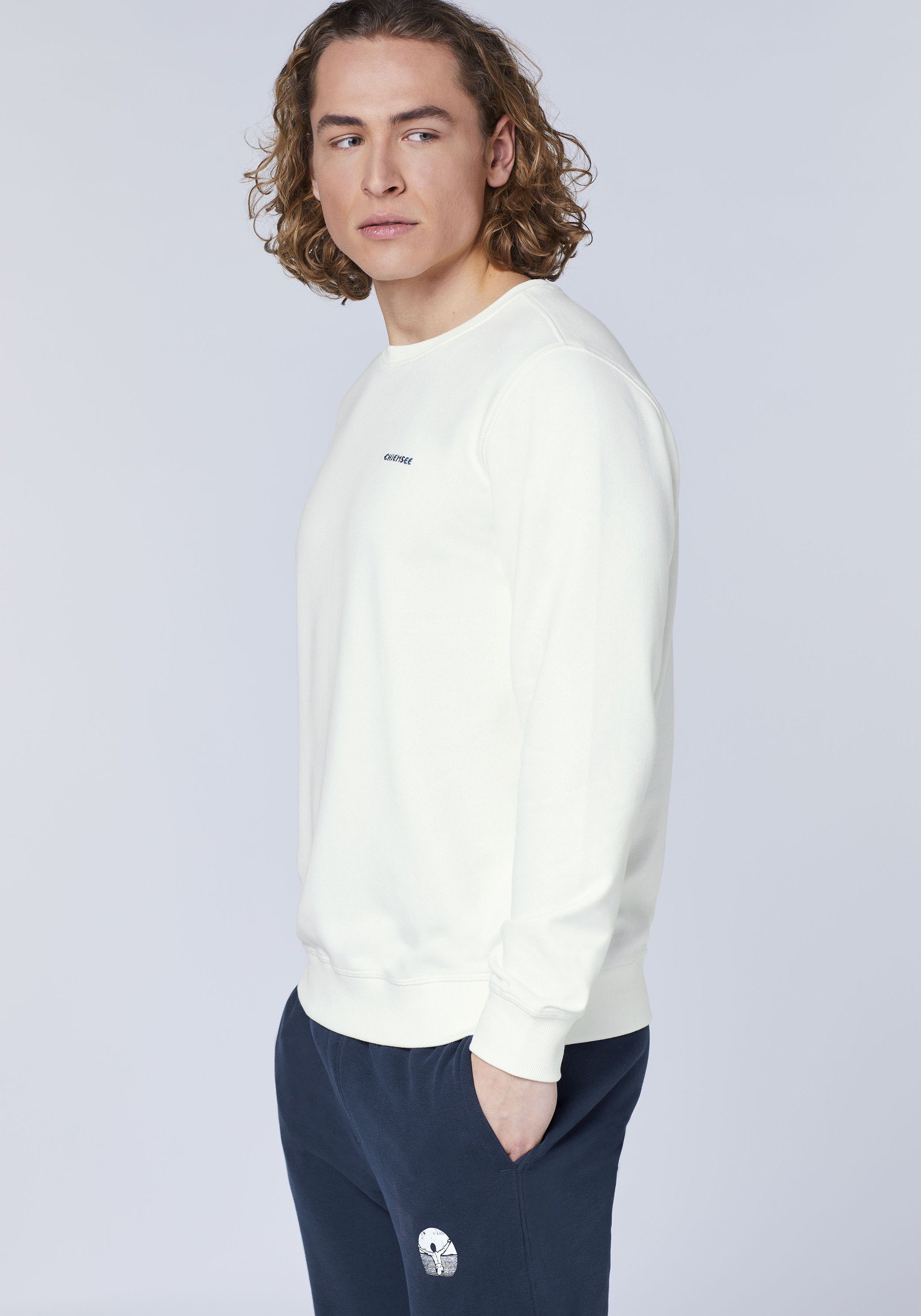 Chiemsee Sweatshirt Sweater mit Star 1 11-4202 Jumper-Motiv White