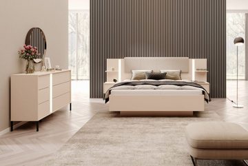 ROYAL24_MARKT Schlafzimmer-Set für Erholsame Nächte / Stil und Funktionalität, (Komplett Set, 3-St., Premium - Dast), Beruhigendes Design - Stimmungsbeleuchtung - 2024 Komfort.