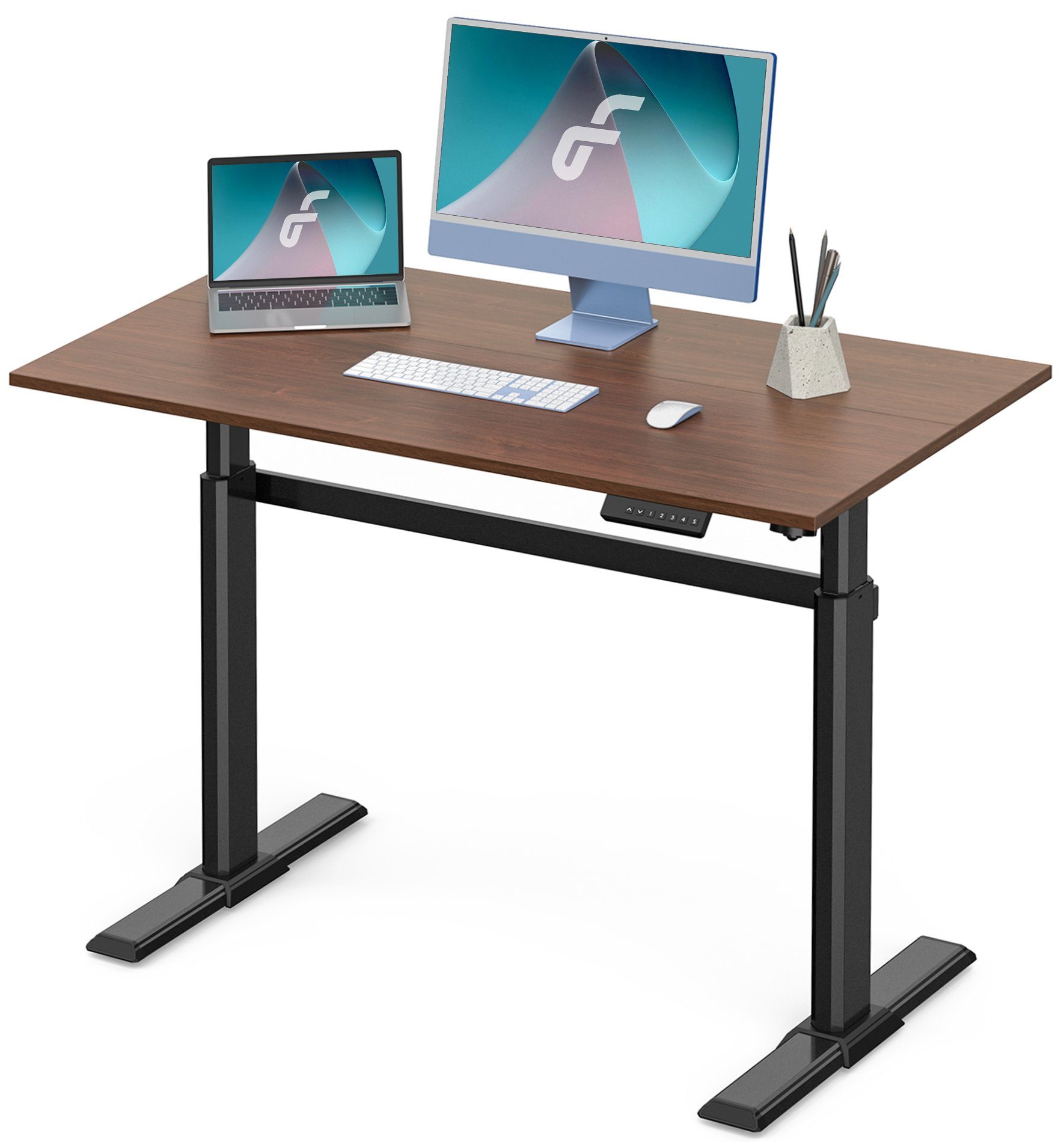 Fenge Schreibtisch »EDS48« (Elektrisch höhenverstellbarer Schreibtisch,  inkl. Tischplatte), mit 4 Programmierbarer Speicher Voreinstellungen und  zusätzlich verstärkter Querträger online kaufen | OTTO