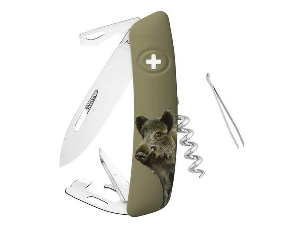 SWIZA Taschenmesser Taschenmesser D05 Stahl 440 Sicherheitsarretierung 12 Funktionen olivf