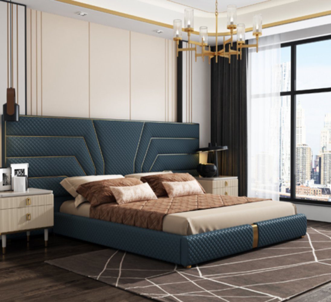 Luxus (Bett), Made Schlafzimmer Betten Möbel Bett In Bett Bettrahmen Doppel JVmoebel Design Hotel Europe