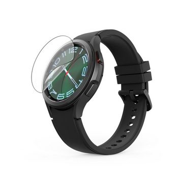 Hama Schutzglas für Samsung Galaxy Watch 6 Classic, 47 mm Durchmesser für Samsung Galaxy Watch 6 Classic, 47mm, Displayschutzglas, 1 Stück, Smartwatch, Uhr, unzerbrechlich, robust, langlebig