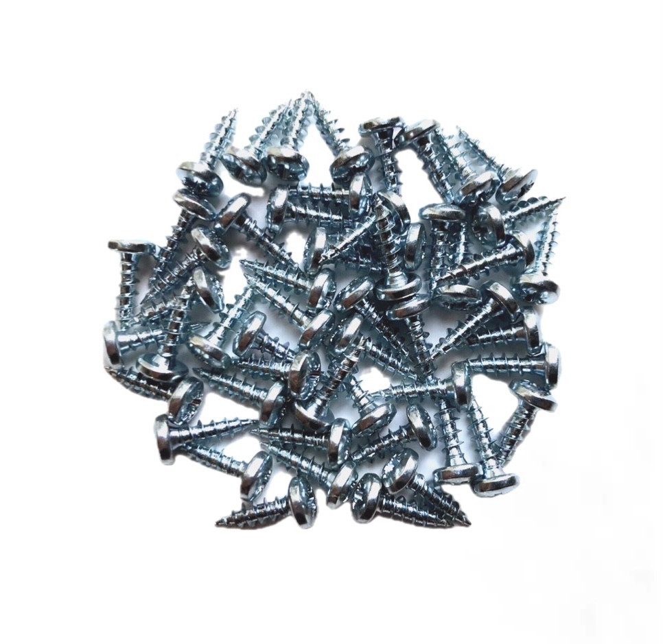 NELI Spanplattenschraube Spanplattenschrauben, 3,5 x 16mm, Holzschraube verzinkt, Flachrundkopf, (50 St), Verzinkt