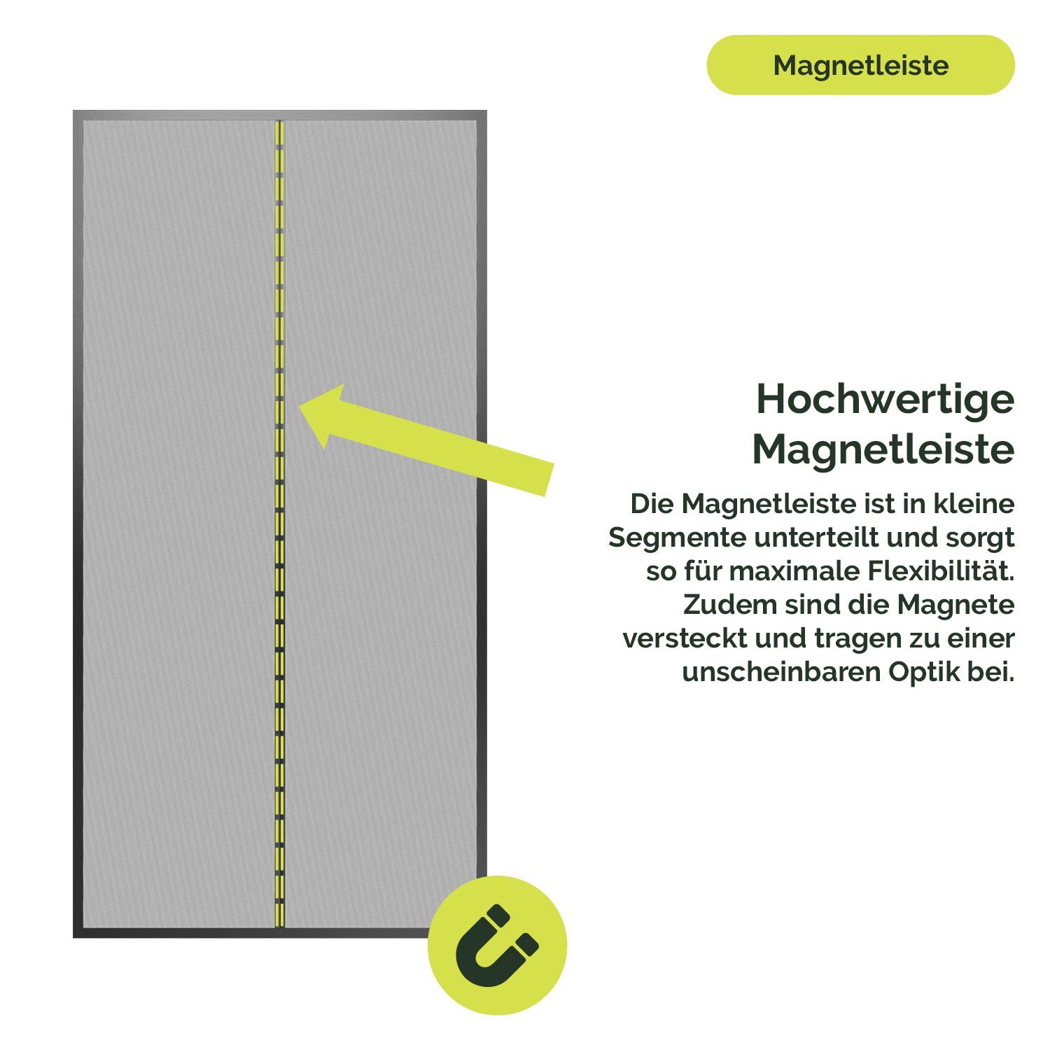 Nematek Insektenschutz-Vorhang Magnet Fliegengitter Tür Magnetvorhang - Insektenschutz Balkontür – Bild 5 von 5