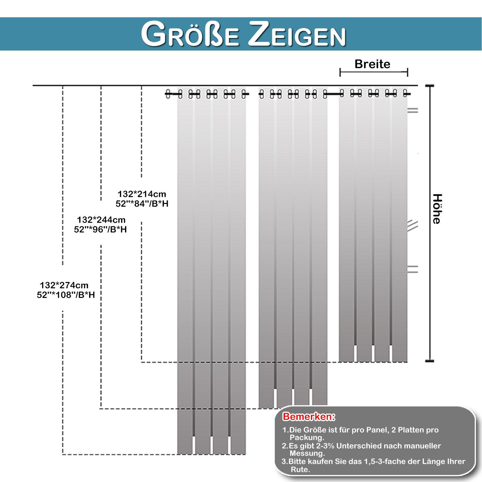 Lapalife Vorhang Verdunklungsvorhänge Kräuselband, 4 Farben 2 Stück, Thermovorhang, 132x214/132x244/132x274, Vorhang Blickdicht, für Wohn-, Schlafzimmer