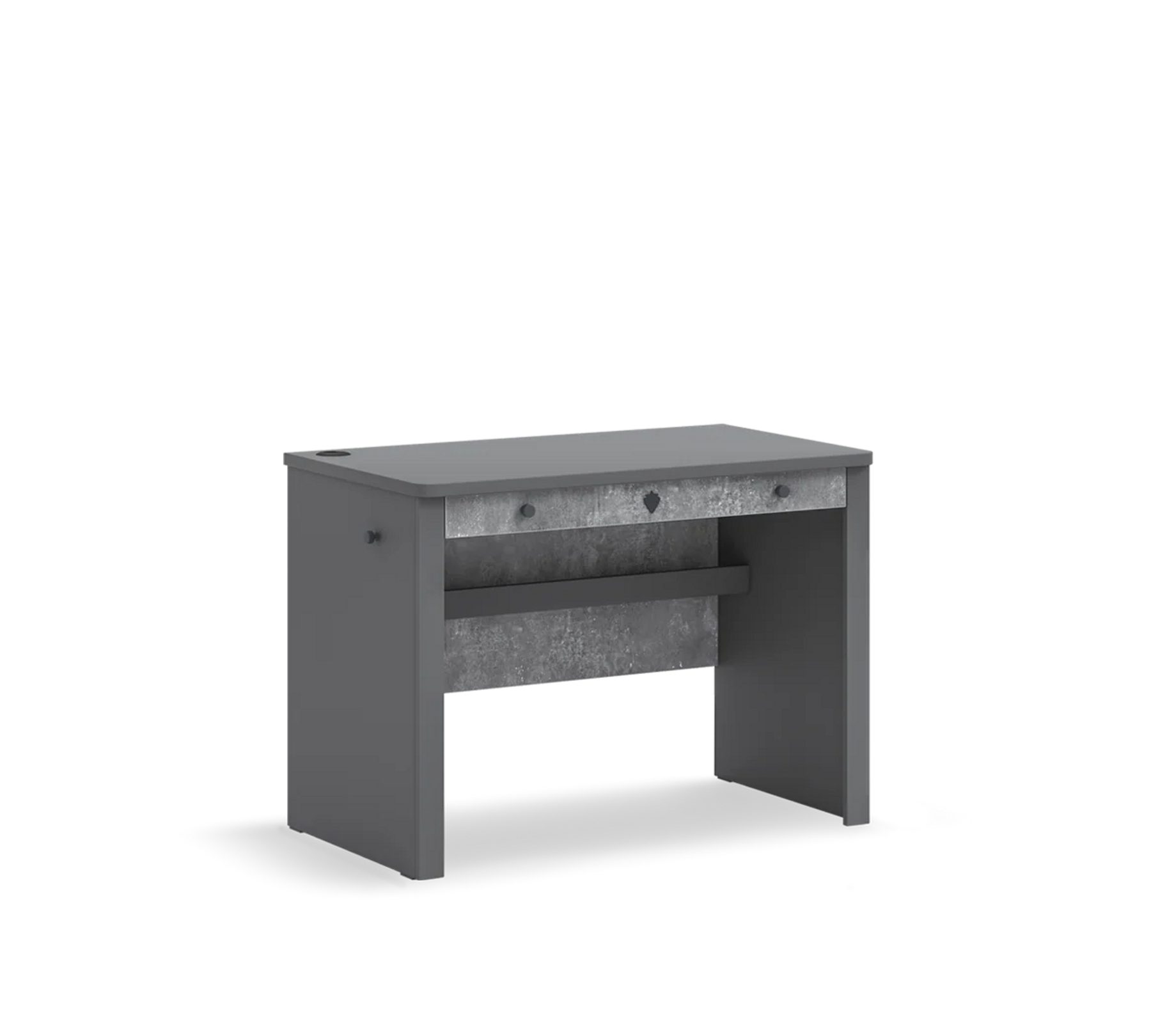 Möbel-Zeit Schreibtisch SPACE (Klein) – Anthrazit & Dunkelgrau – optional mit hohen Aufsatz