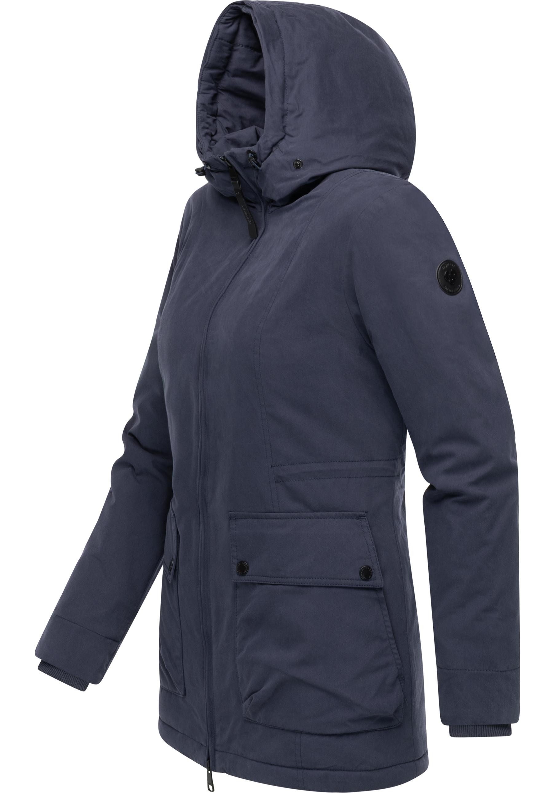 Ragwear Kurzmantel Monadetta Warm Kurzer Wintermantel mit Kunstfellbesatz – Bild 5 von 5