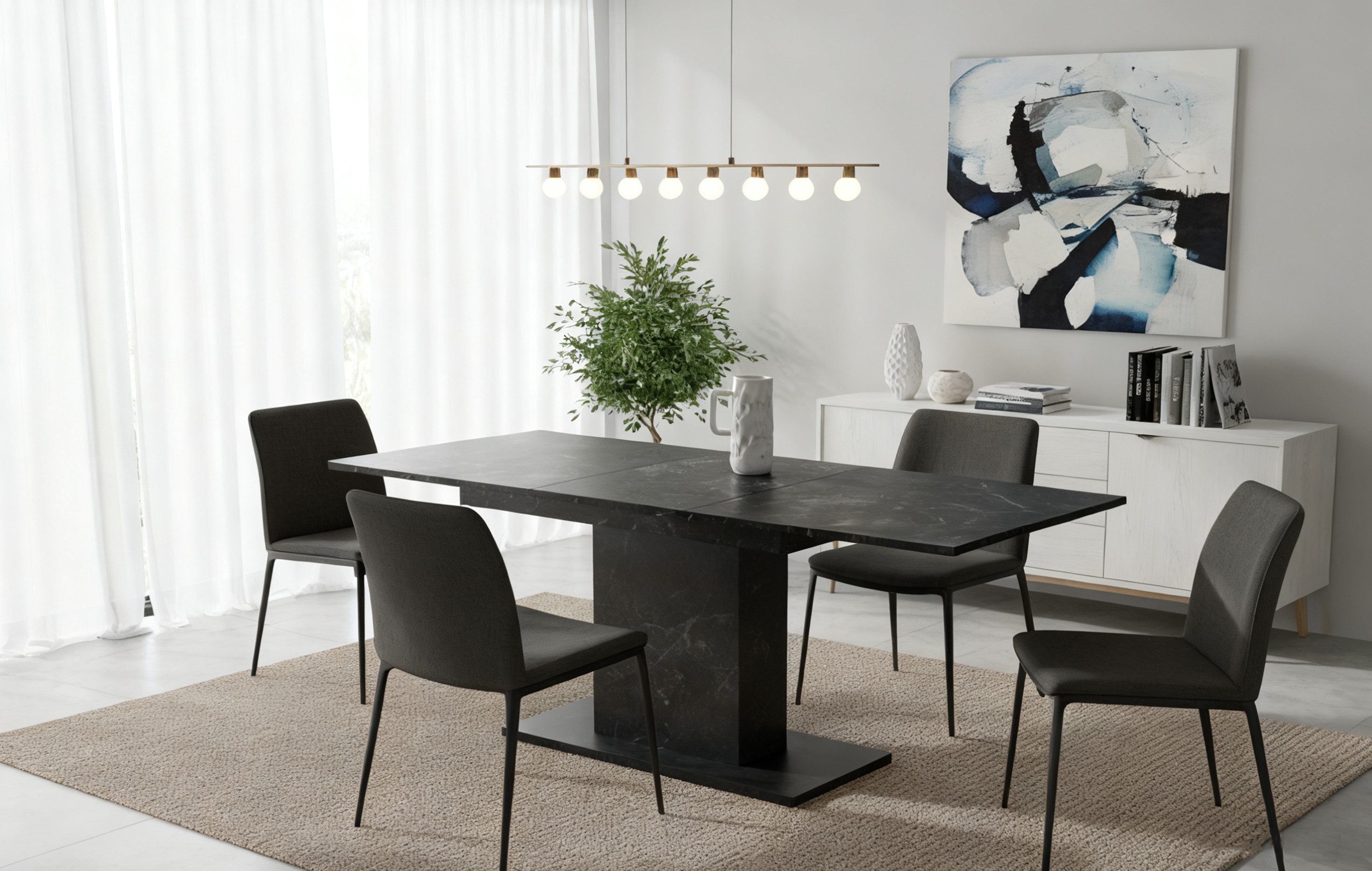 B&D home Esstisch MARA, Metall oder Holzgestell, ausziehbar 120-160cm, 4-6 günstig online kaufen