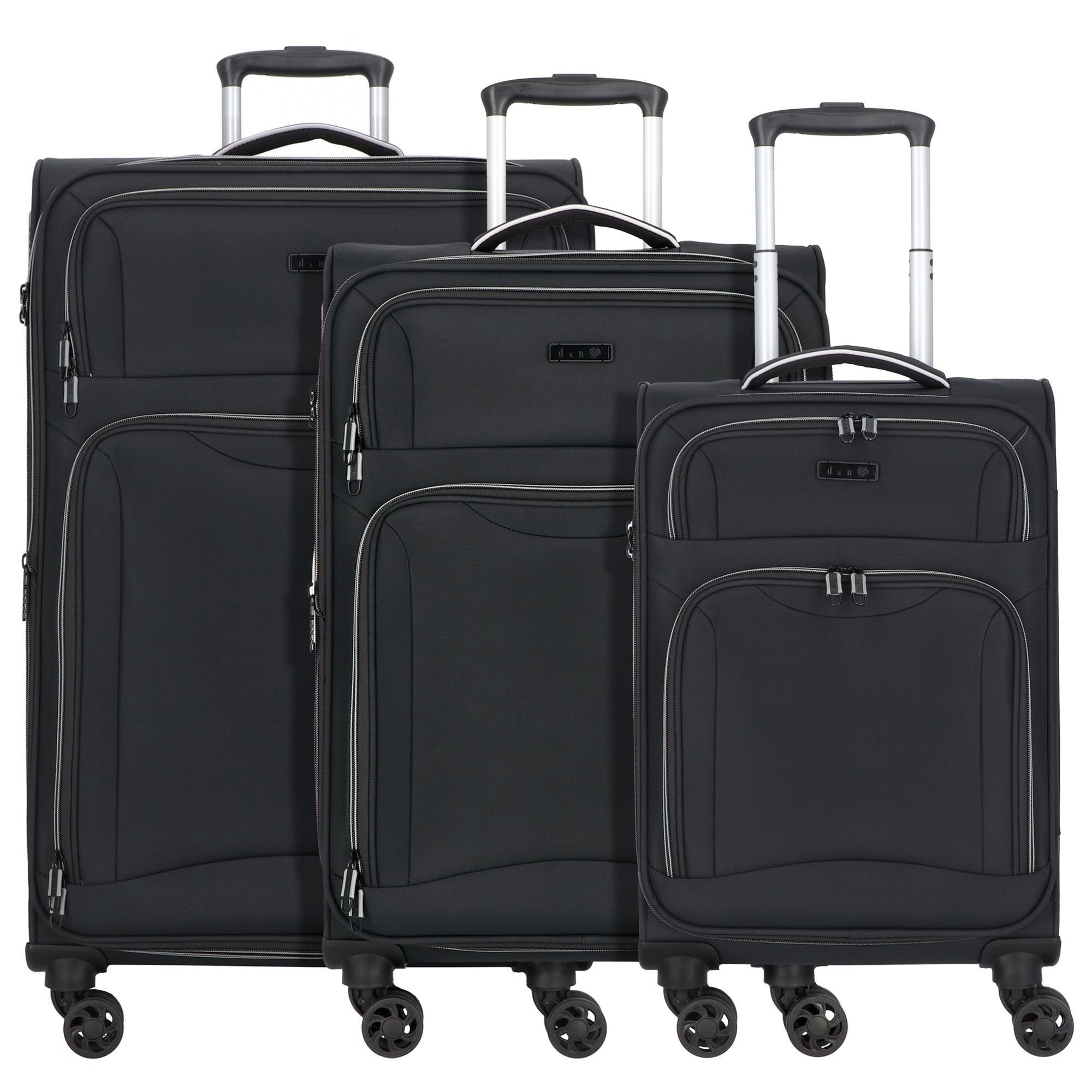 D&N Trolleyset Travel Line 9204, 4 Rollen, (3-teilig, 3 tlg), Polyester