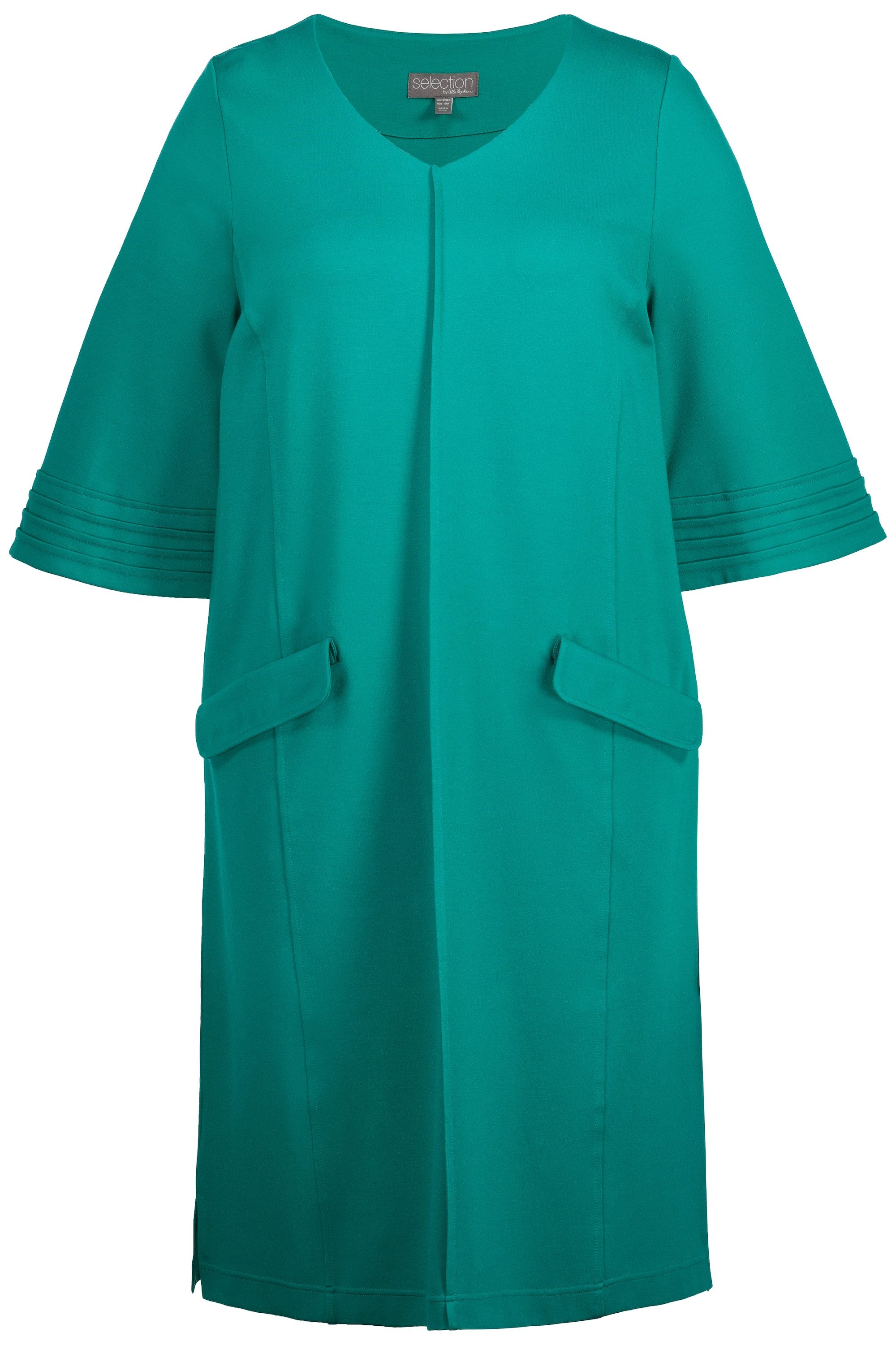 Ulla Popken Midikleid Midi-Puntokleid A-Linie Biesen günstig online kaufen