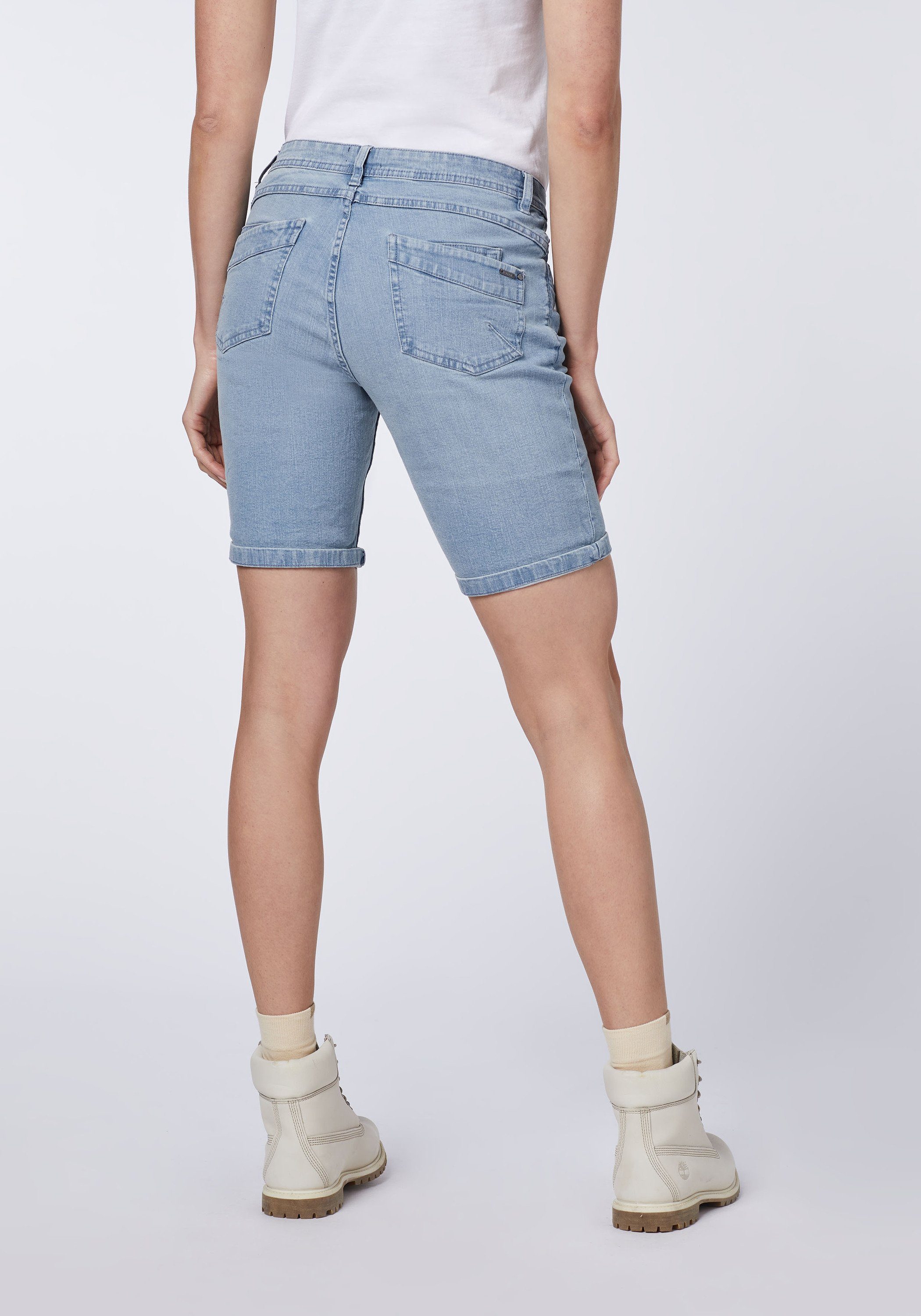 Oklahoma Jeans Bermudas aus elastischem Denim