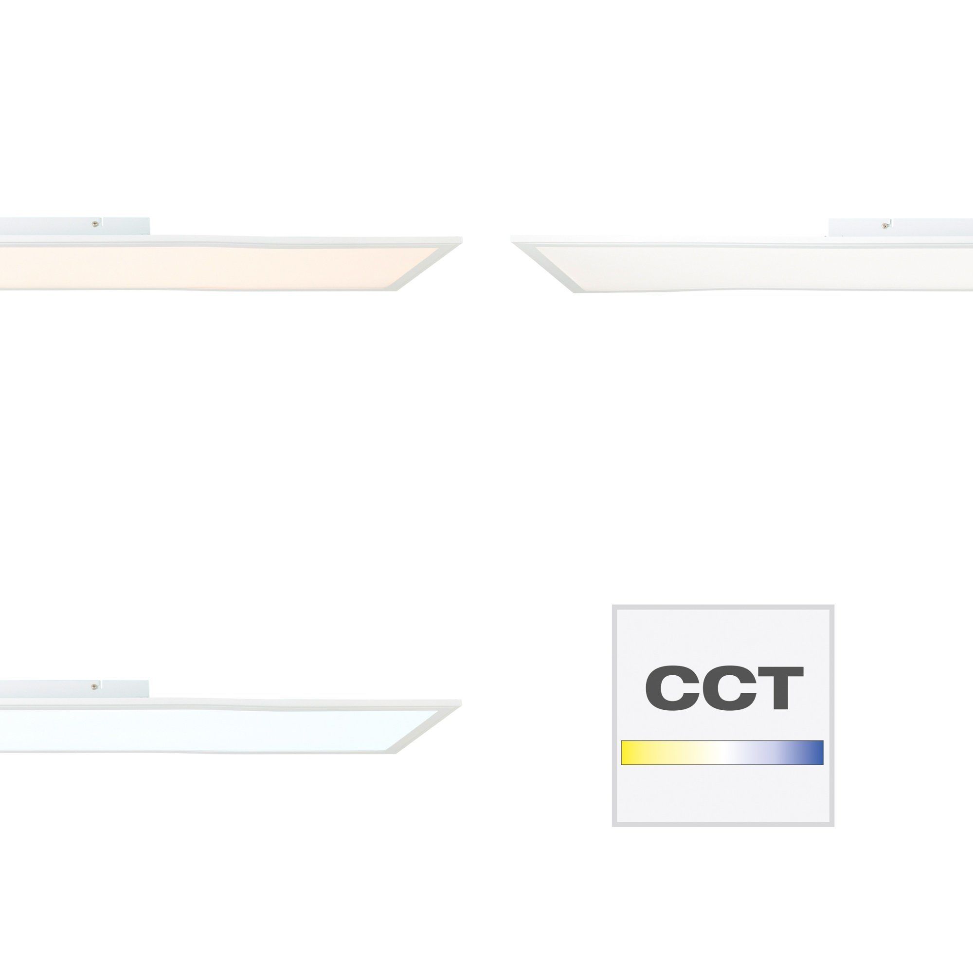- Metall/Kunststoff, Deckenleuchte, Lightbox LED Fernbedienung, integriert, weiß - CCT über warmweiß inkl. kaltweiß, Fernbedienung, fest LED Deckenaufbau-Paneel,