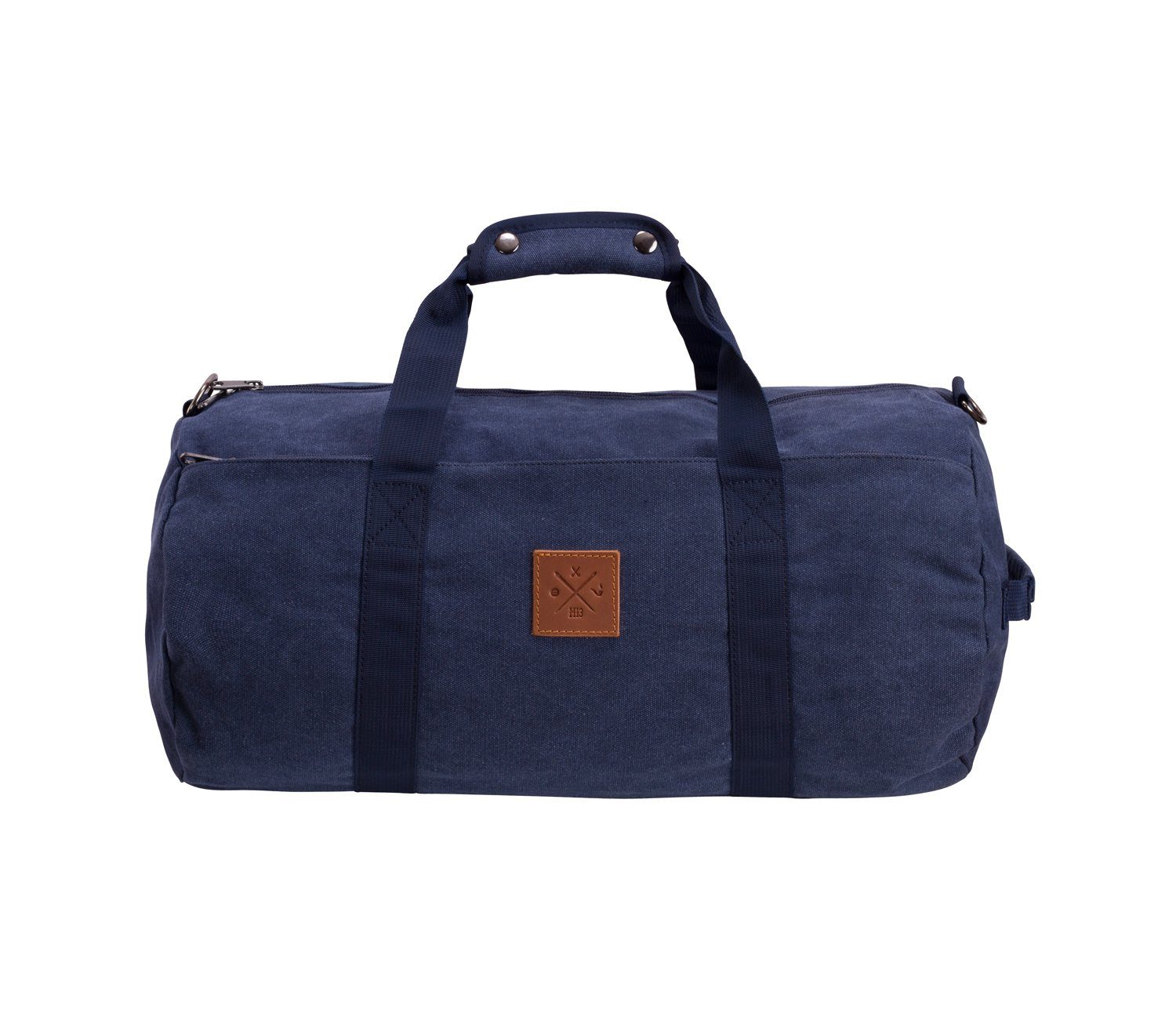 Manufaktur13 Sporttasche Canvas Barrel Bag - Sporttasche, Duffel Bag, 24L Fassungsvermögen Navy