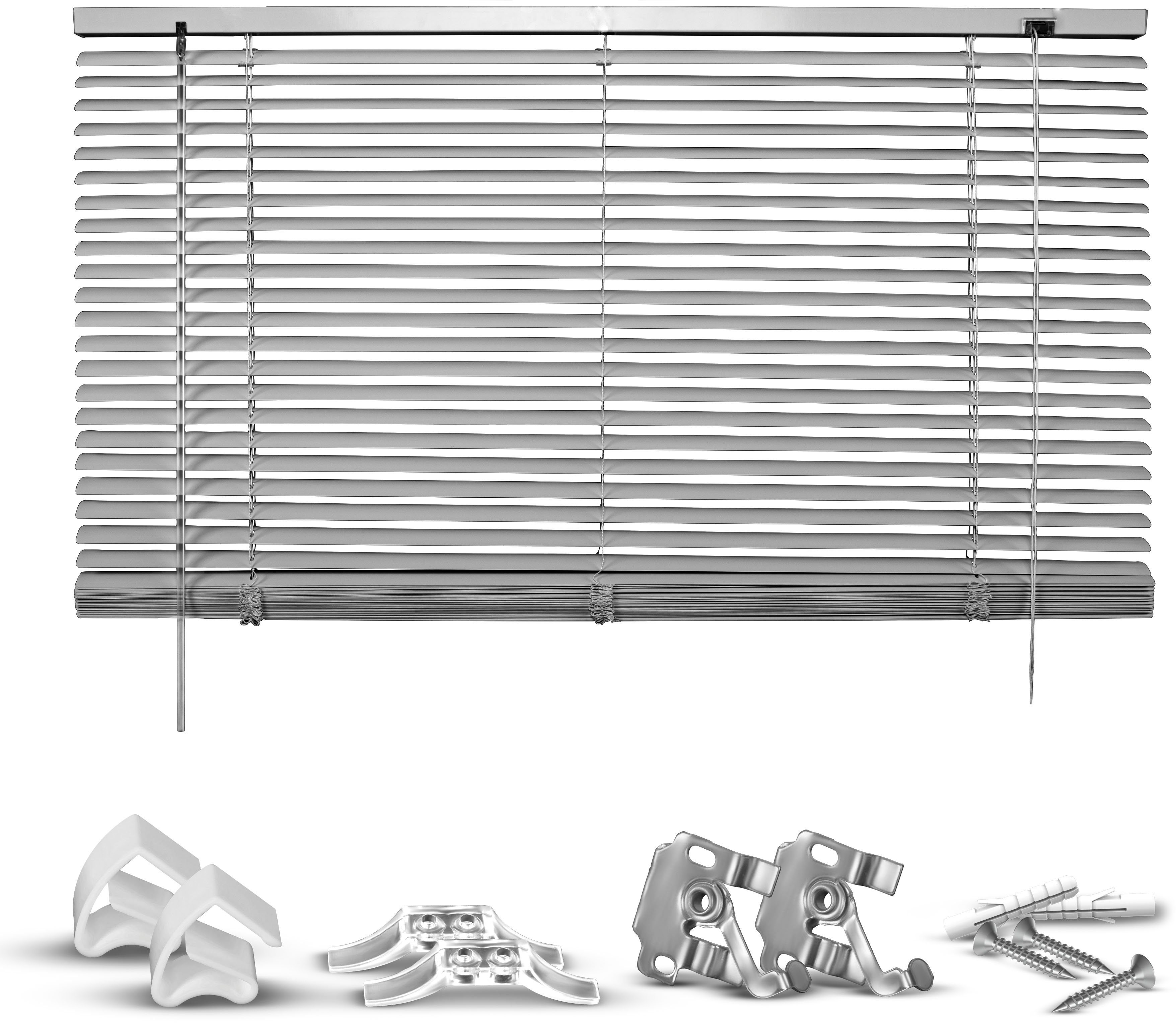 Good Life Jalousie Matti, ohne Bohren, freihängend, Klemmfix-Jalousie aus Aluminium