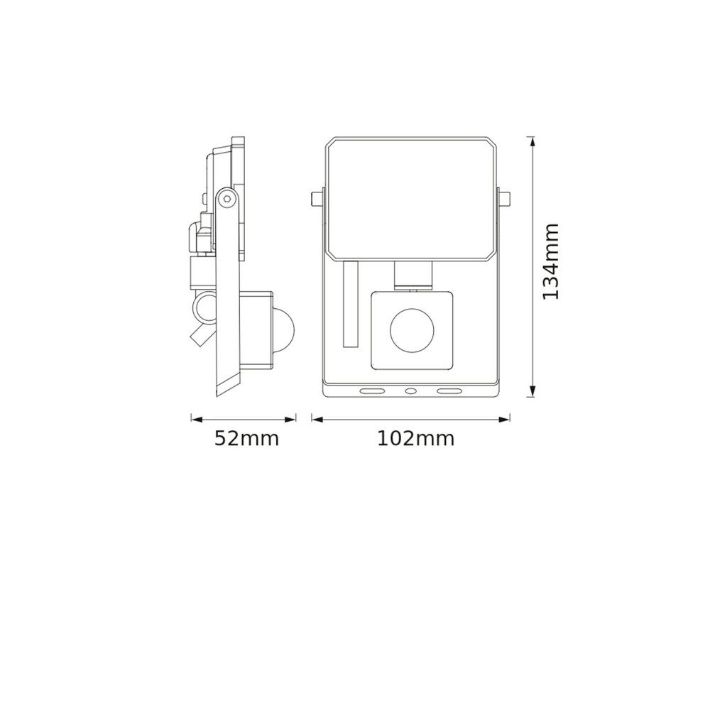 Osram LED Flutlichtstrahler OSRAM HOMELIGHTING FLOODLIGHT LUX SENSOR 10W 830 BLACK 4099854489426 L