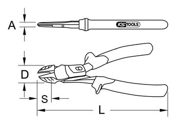 KS Tools Seitenschneider ULTIMATEplus, Kraft, 210 mm
