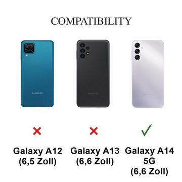 CoverKingz Handyhülle Hülle für Samsung Galaxy A14 4G/5G Handy Case Hybrid Silikon Bumper 17,27 cm (6,8 Zoll), Handyhülle Schutzhülle Transparent Hybrid Silikonhülle