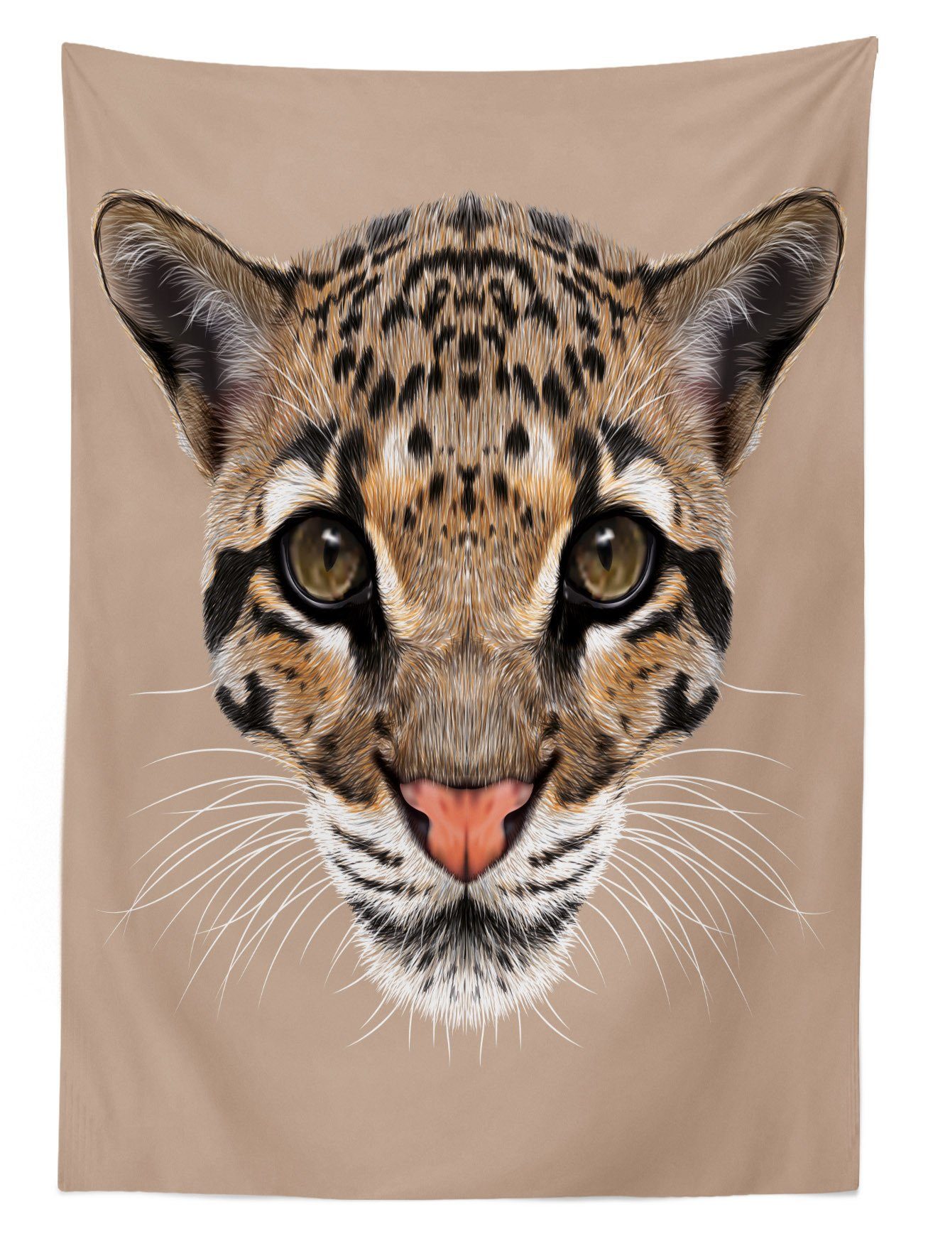 Tier Für Farbfest Bereich Tischdecke geeignet Waschbar Außen Baby-Leopard-wilde Farben, Klare den Abakuhaus