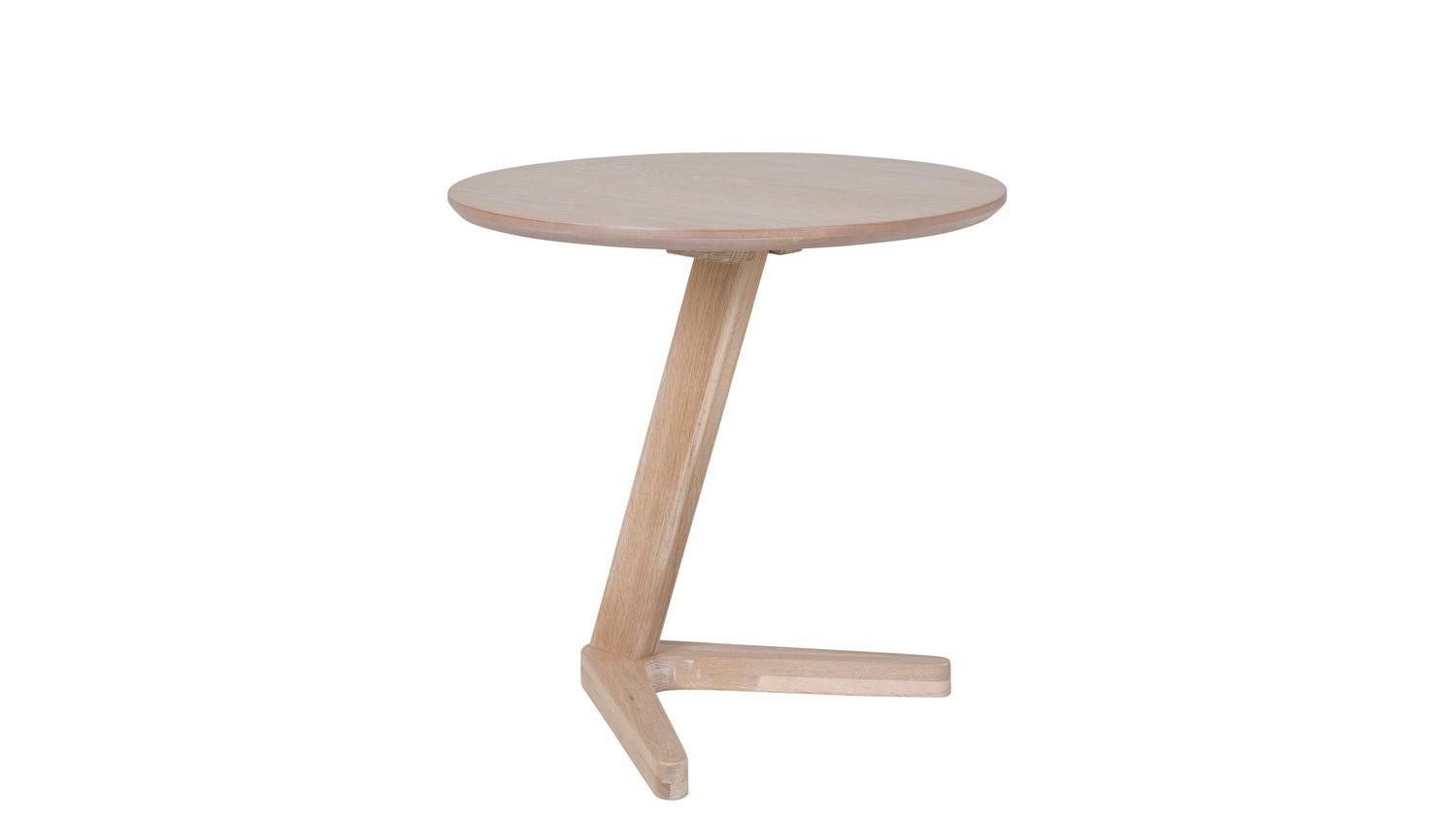 Möbel Akut Couchtisch Beistelltisch Ollie Eiche natur furniert Gestell massiv 50 cm – Bild 4 von 5