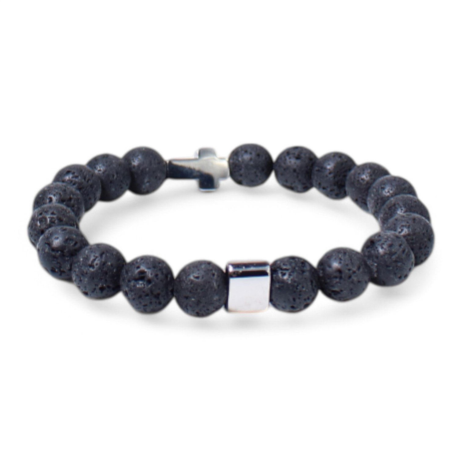 FRONHOFER Perlenarmband 19361, elastisches Herren Armband mit Lavasteinperl günstig online kaufen