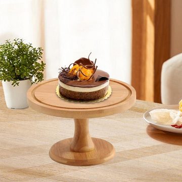 DOPWii Tortenplatte Kuchenform, Multifunktionaler Kuchenständer, Holzkuchenform mit Boden