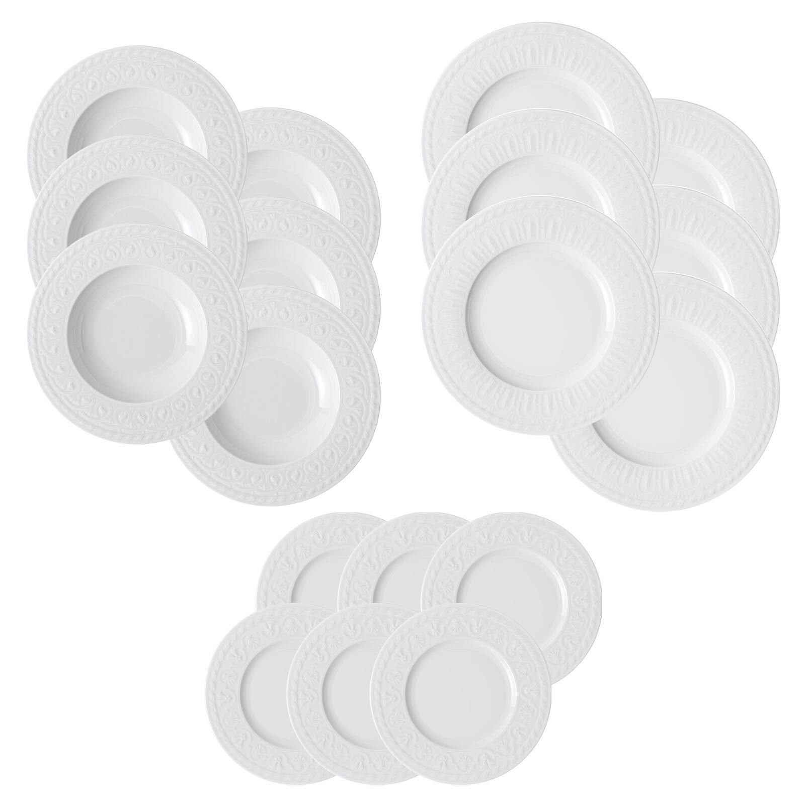 Villeroy & Boch Kombiservice Cellini Teller-Set 18er Set (18-tlg), Porzellan