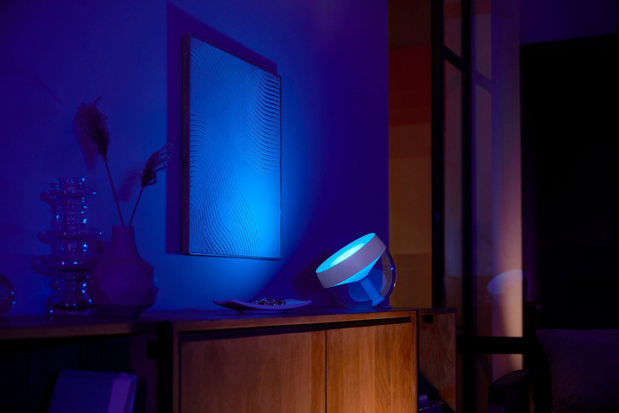 Tischleuchte Bluetooth Tageslichtweiß, Iris, Nachtlichtfunktion, Warmweiß, Neutralweiß, Philips LED Timerfunktion, Farbwechsler, integriert, integriertes Steuerung oder Bluetooth, Farbwechsel, fest Hue per LED Kaltweiß, Leuchtmittel, Hue Dimmfunktion, Bridge