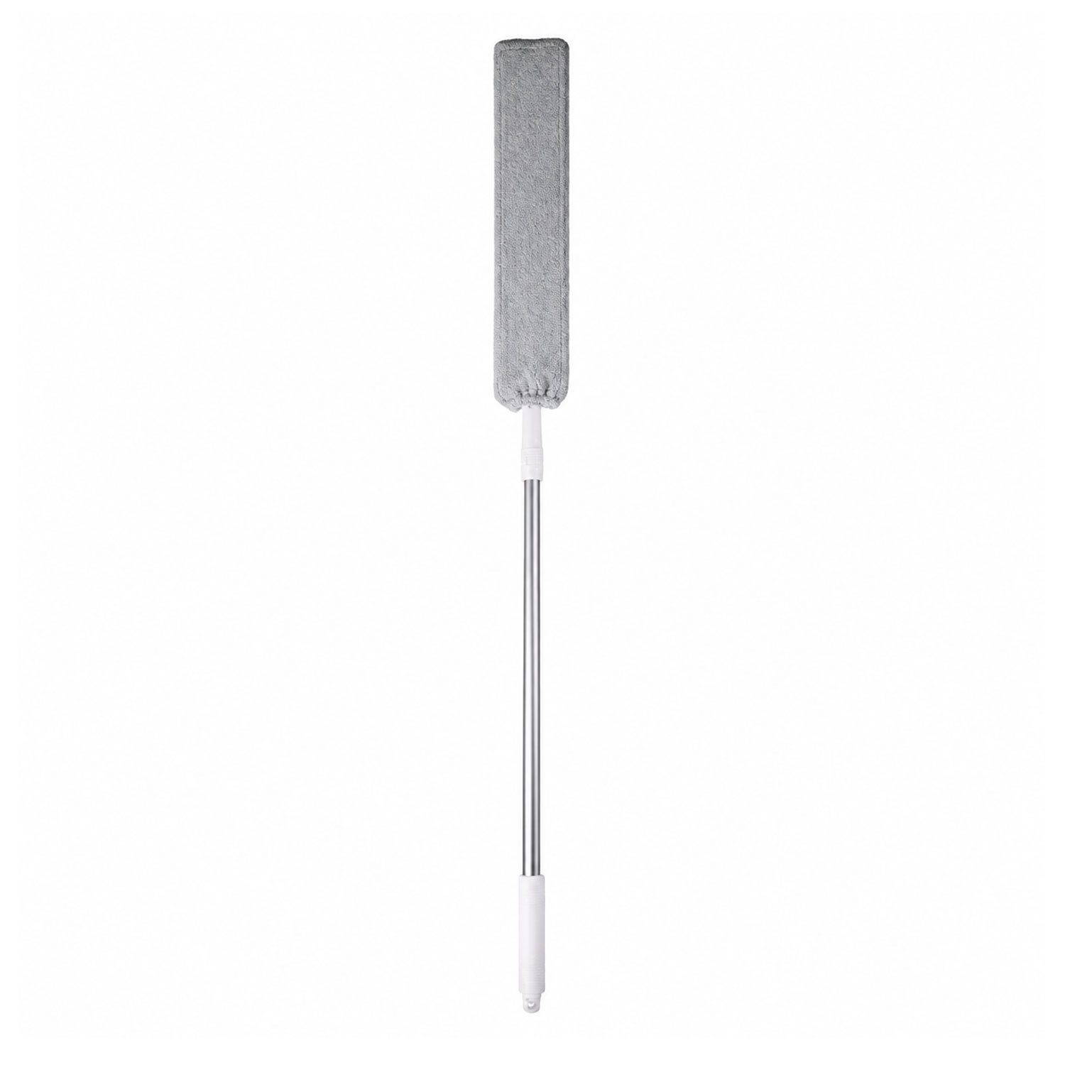 Jungengel Staubbesen Staubwedel Möbelwischer Mikrofaser Teleskopstiel Flachwischer (Set, 1 Staubwischer mit Teleskopstiel und 2 Mikrofaserbezügen), Ausziehbarer Teleskopstiel 110–155 cm, 2 waschbarer Mikrofaserbezüge