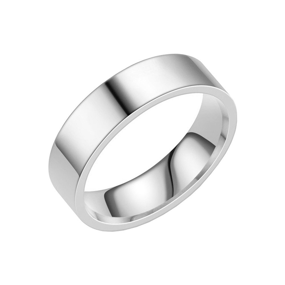 Fingerring Ring Partnerring Edelstahl Fingerring Silber Größe 63 (20.1)