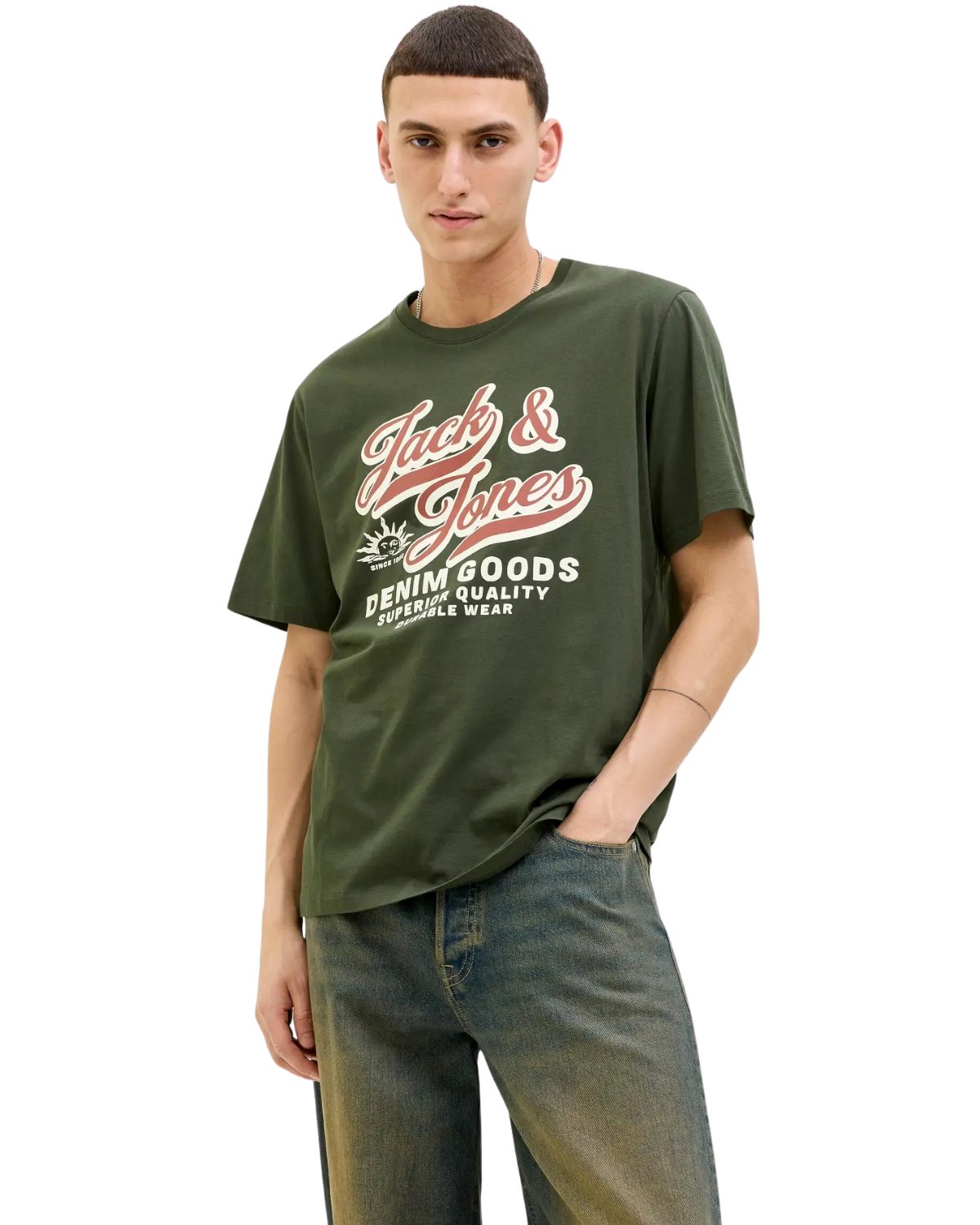 Jack & Jones Print-Shirt Bedrucktes T-Shirt aus Baumwolle (5er-Pack)